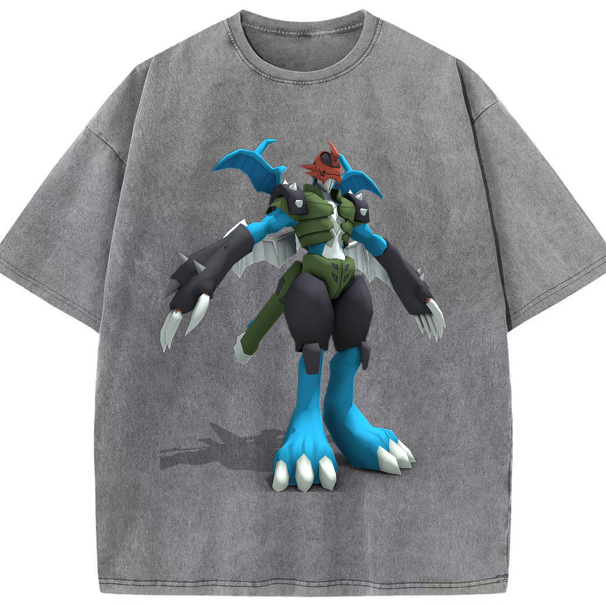 （画像用） Digimon デジタルモンスター/デジモン 綿100% ヴィンテージ風 半袖Tシャツ（フロントプリント）