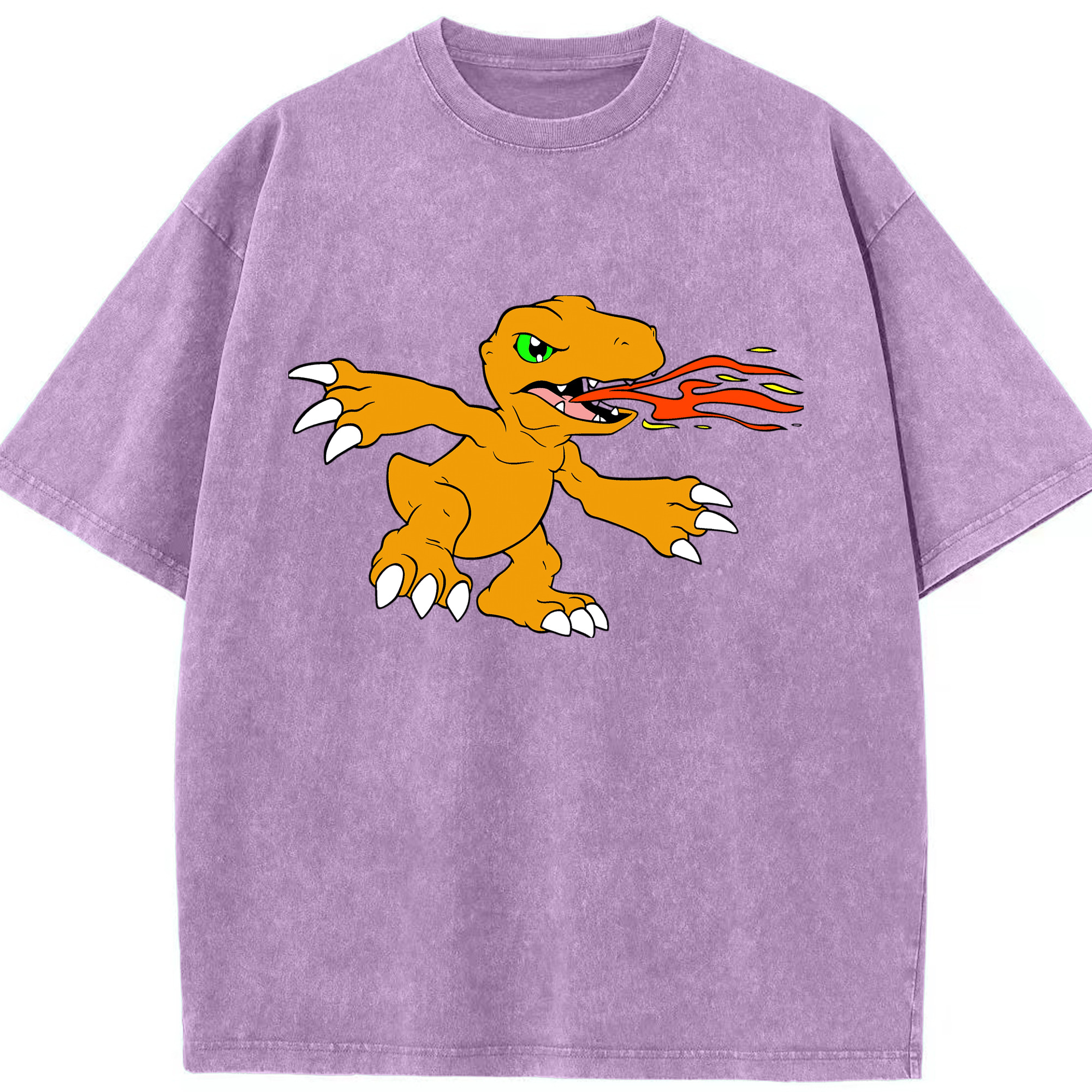 （画像用） Digimon デジタルモンスター/デジモン 綿100% ヴィンテージ風 半袖Tシャツ（フロントプリント）