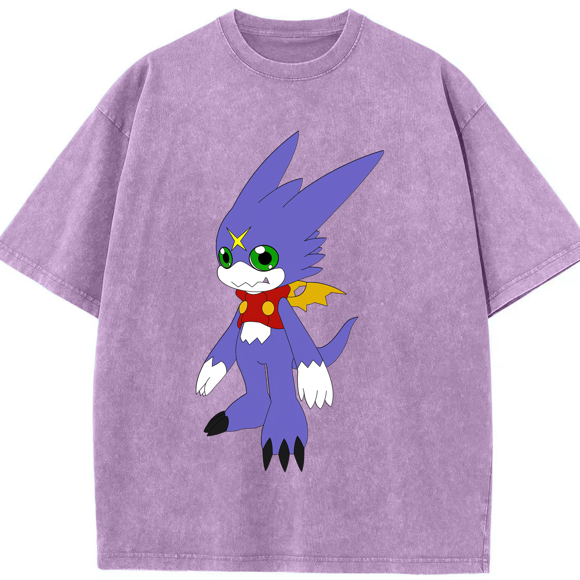 （画像用） Digimon デジタルモンスター/デジモン 綿100% ヴィンテージ風 半袖Tシャツ（フロントプリント）