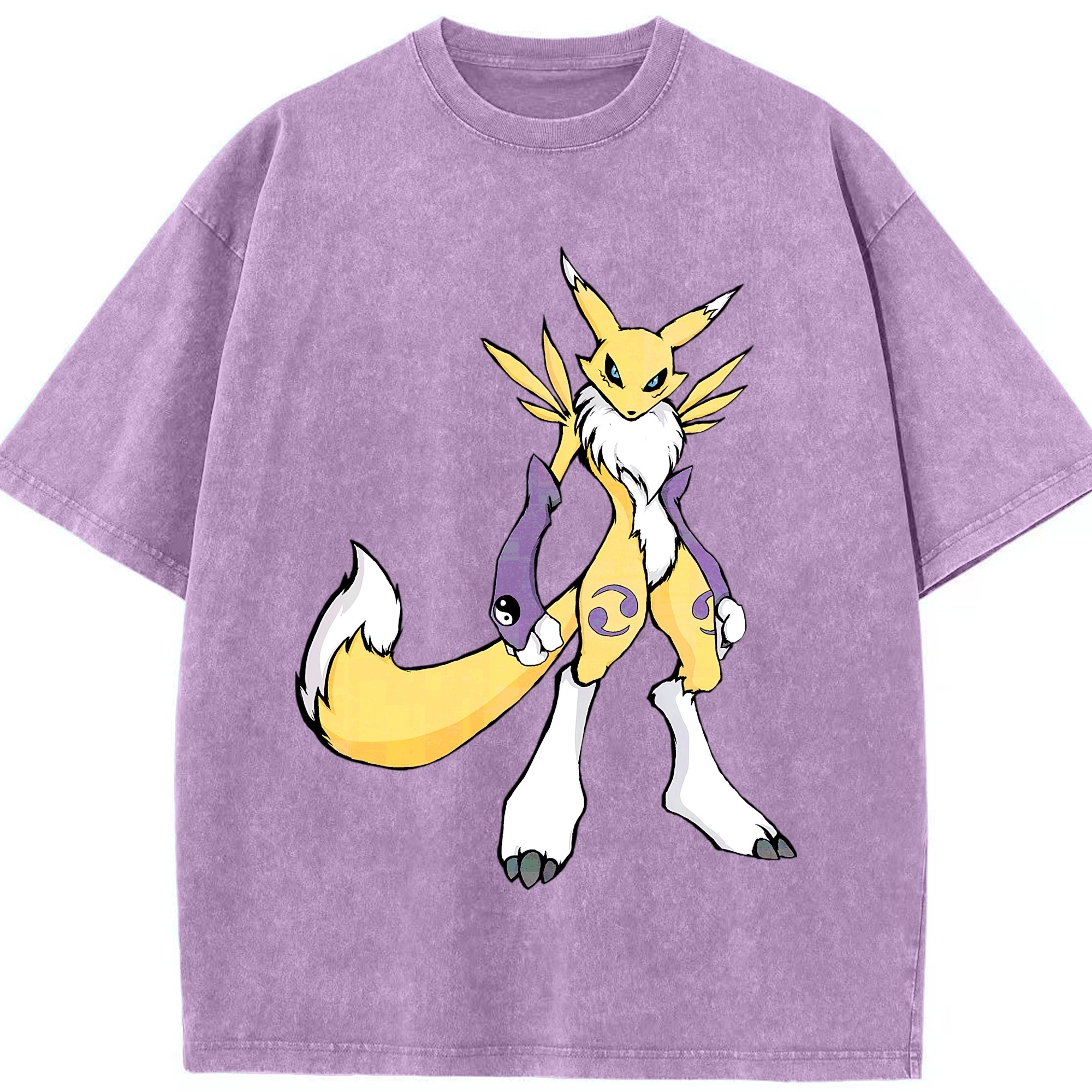 （画像用） Digimon デジタルモンスター/デジモン 綿100% ヴィンテージ風 半袖Tシャツ（フロントプリント）