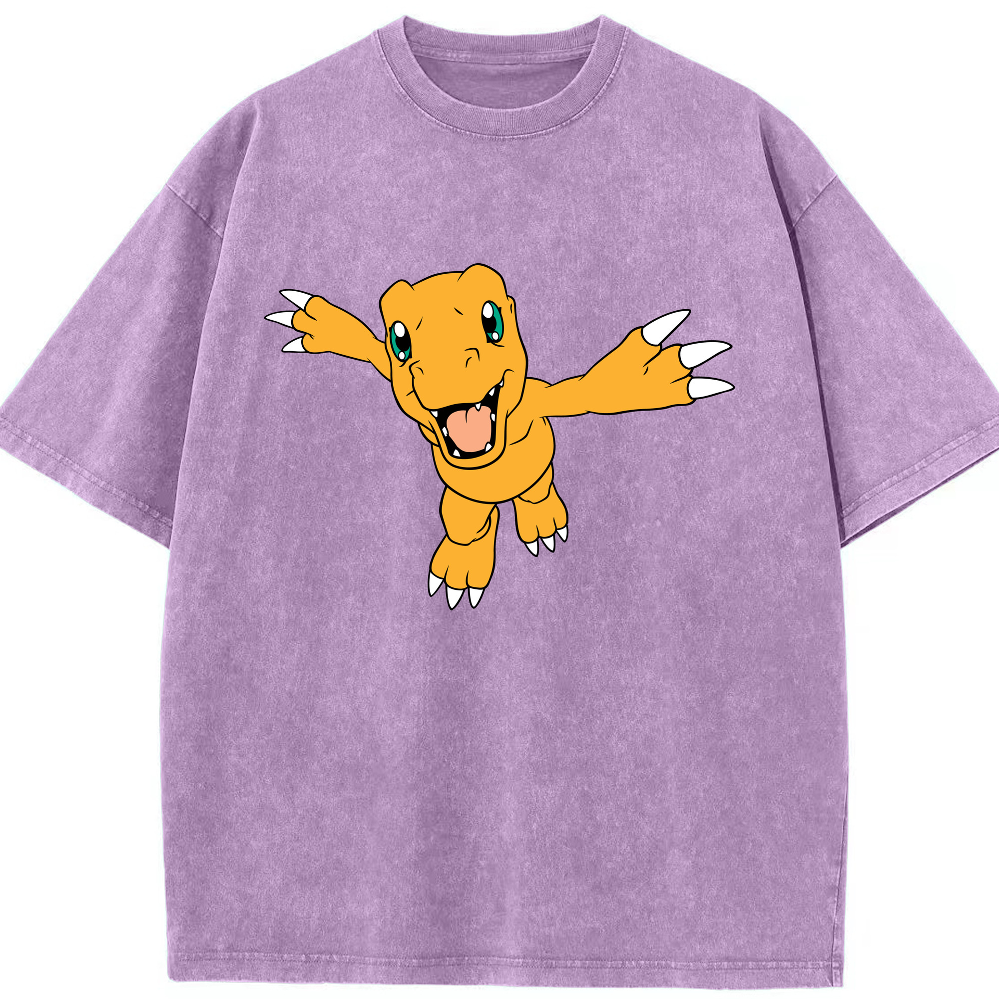 （画像用） Digimon デジタルモンスター/デジモン 綿100% ヴィンテージ風 半袖Tシャツ（フロントプリント）