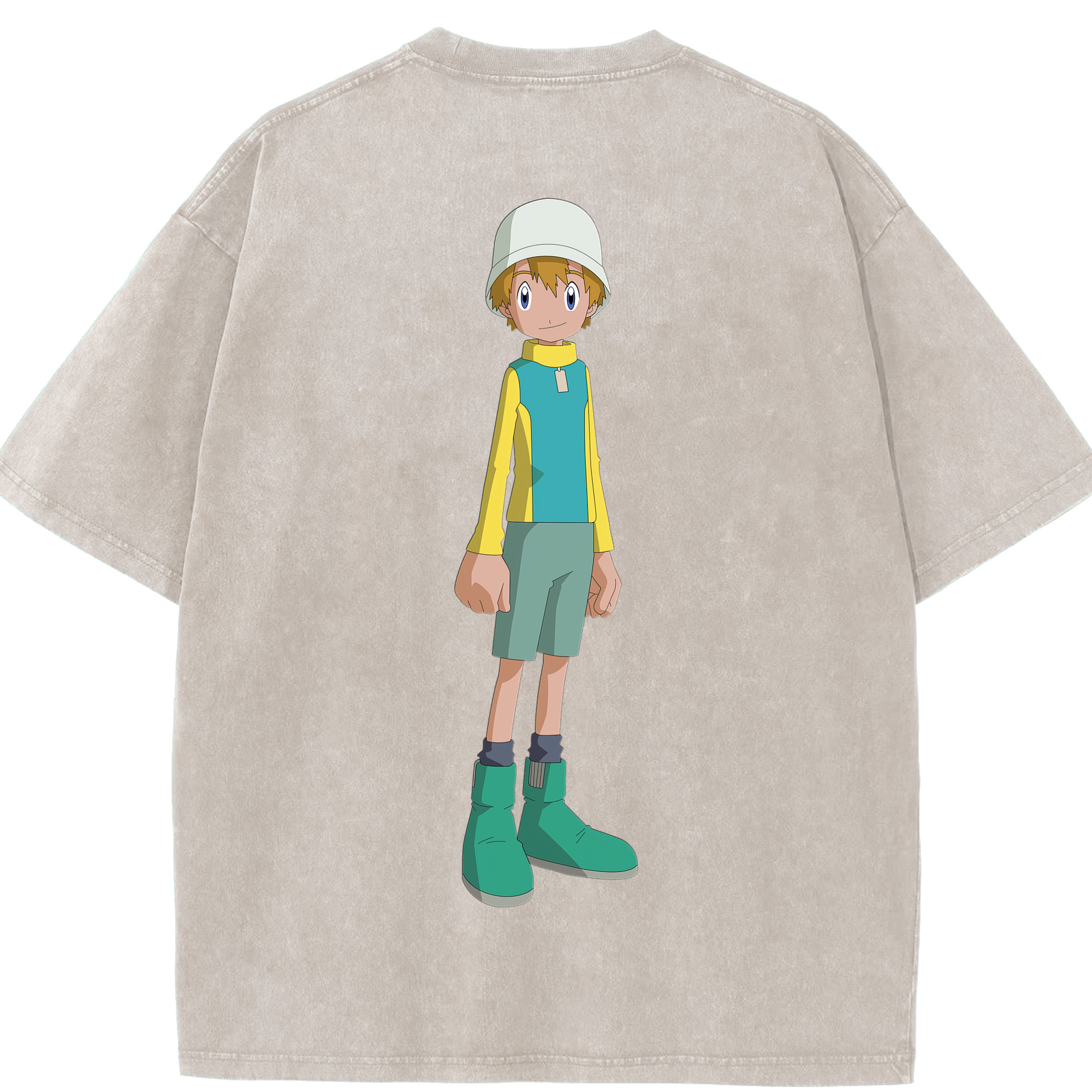 （画像用） Digimon デジタルモンスター/デジモン 綿100% ヴィンテージ風 半袖Tシャツ（背面プリント）