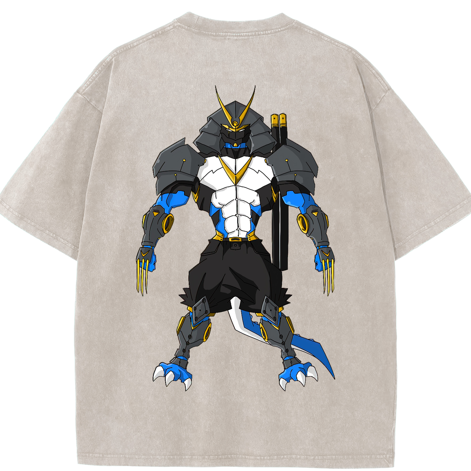 （画像用） Digimon デジタルモンスター/デジモン 綿100% ヴィンテージ風 半袖Tシャツ（背面プリント）