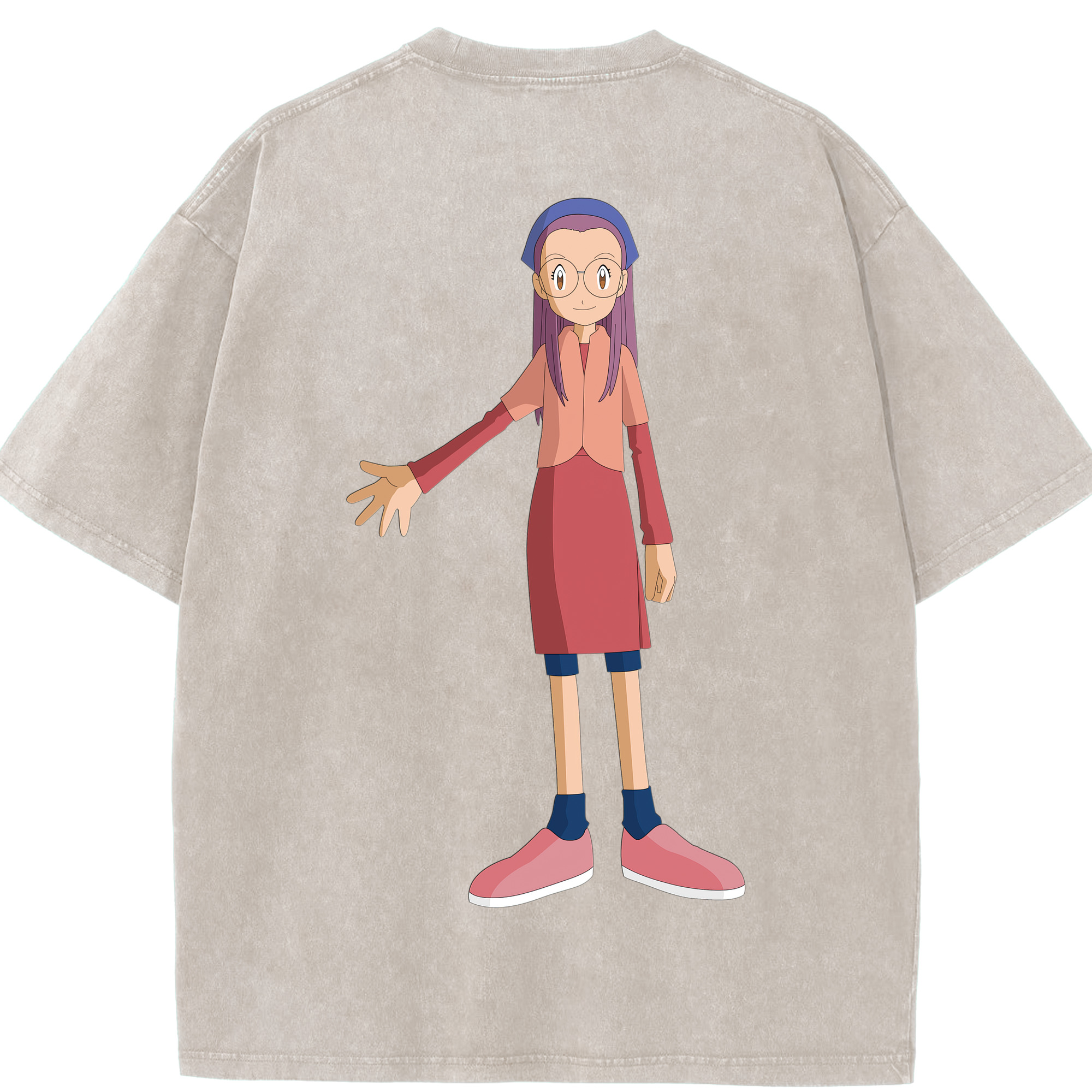 （画像用） Digimon デジタルモンスター/デジモン 綿100% ヴィンテージ風 半袖Tシャツ（背面プリント）