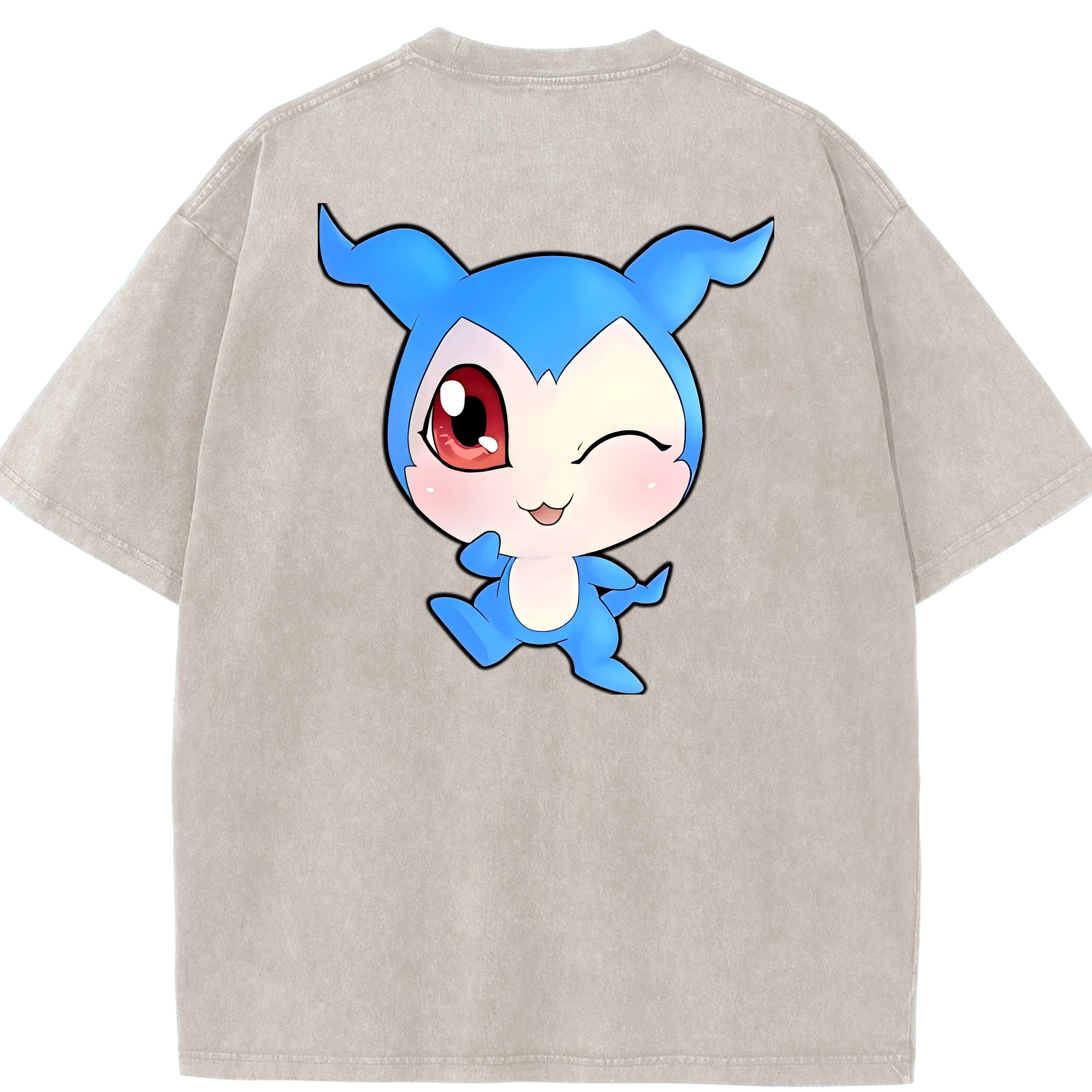 （画像用） Digimon デジタルモンスター/デジモン 綿100% ヴィンテージ風 半袖Tシャツ（背面プリント）