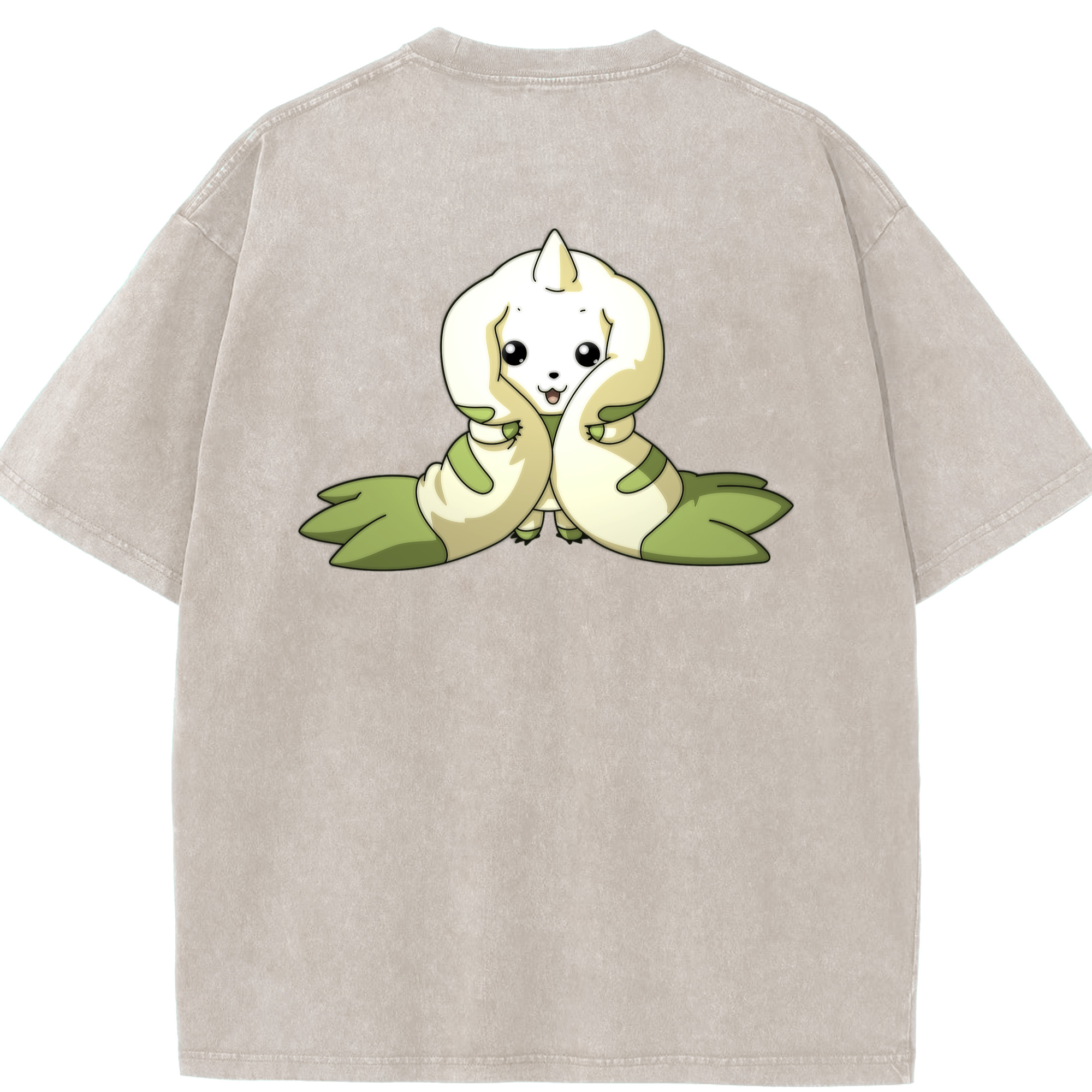 （画像用） Digimon デジタルモンスター/デジモン 綿100% ヴィンテージ風 半袖Tシャツ（背面プリント）
