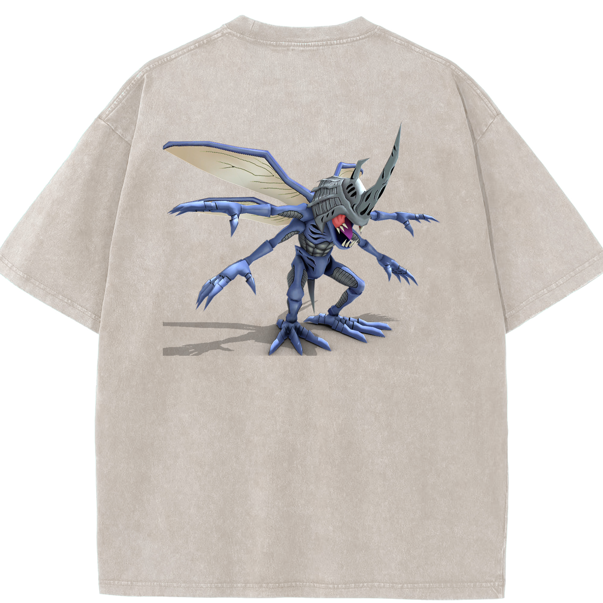 （画像用） Digimon デジタルモンスター/デジモン 綿100% ヴィンテージ風 半袖Tシャツ（背面プリント）
