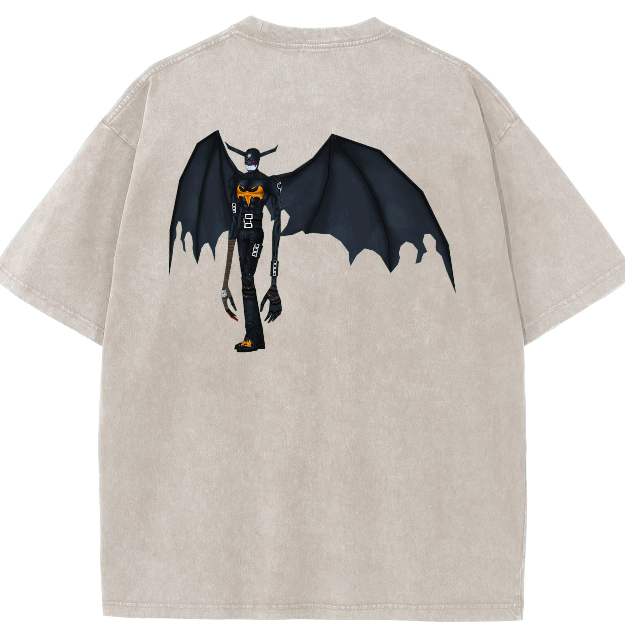 （画像用） Digimon デジタルモンスター/デジモン 綿100% ヴィンテージ風 半袖Tシャツ（背面プリント）