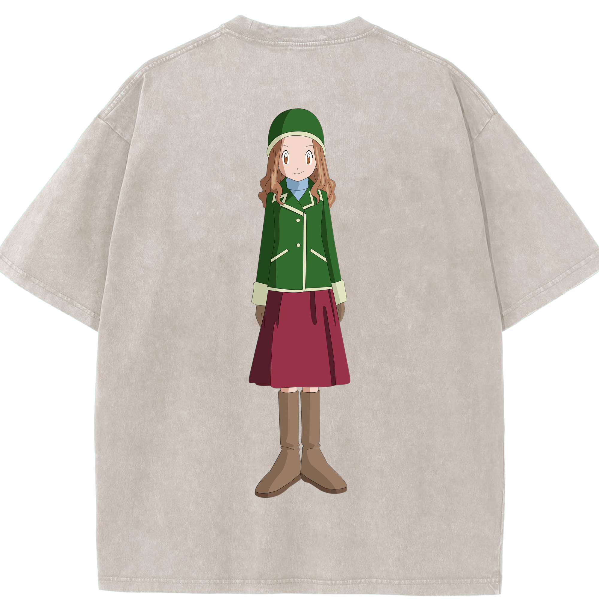 （画像用） Digimon デジタルモンスター/デジモン 綿100% ヴィンテージ風 半袖Tシャツ（背面プリント）