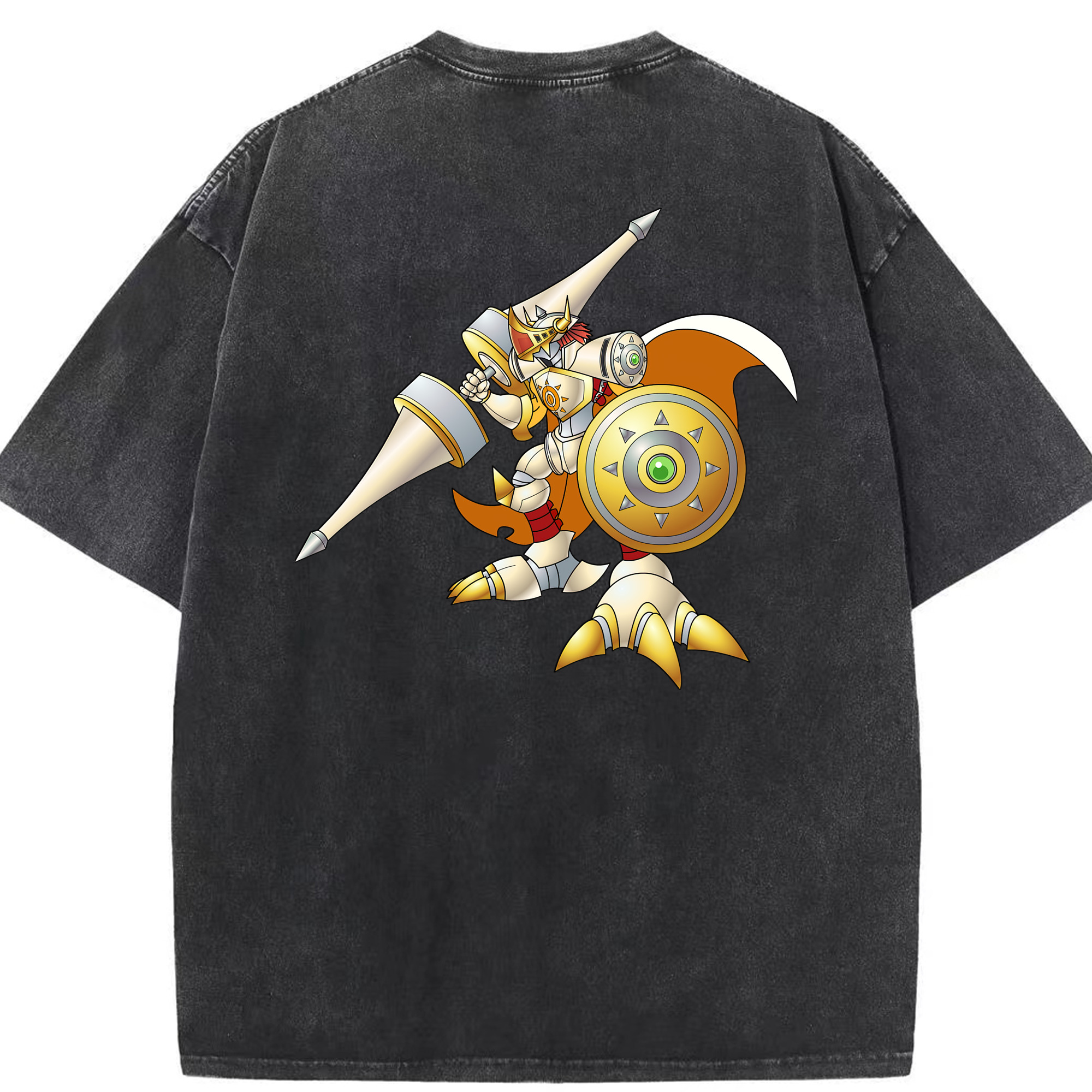（画像用） Digimon デジタルモンスター/デジモン 綿100% ヴィンテージ風 半袖Tシャツ（背面プリント）
