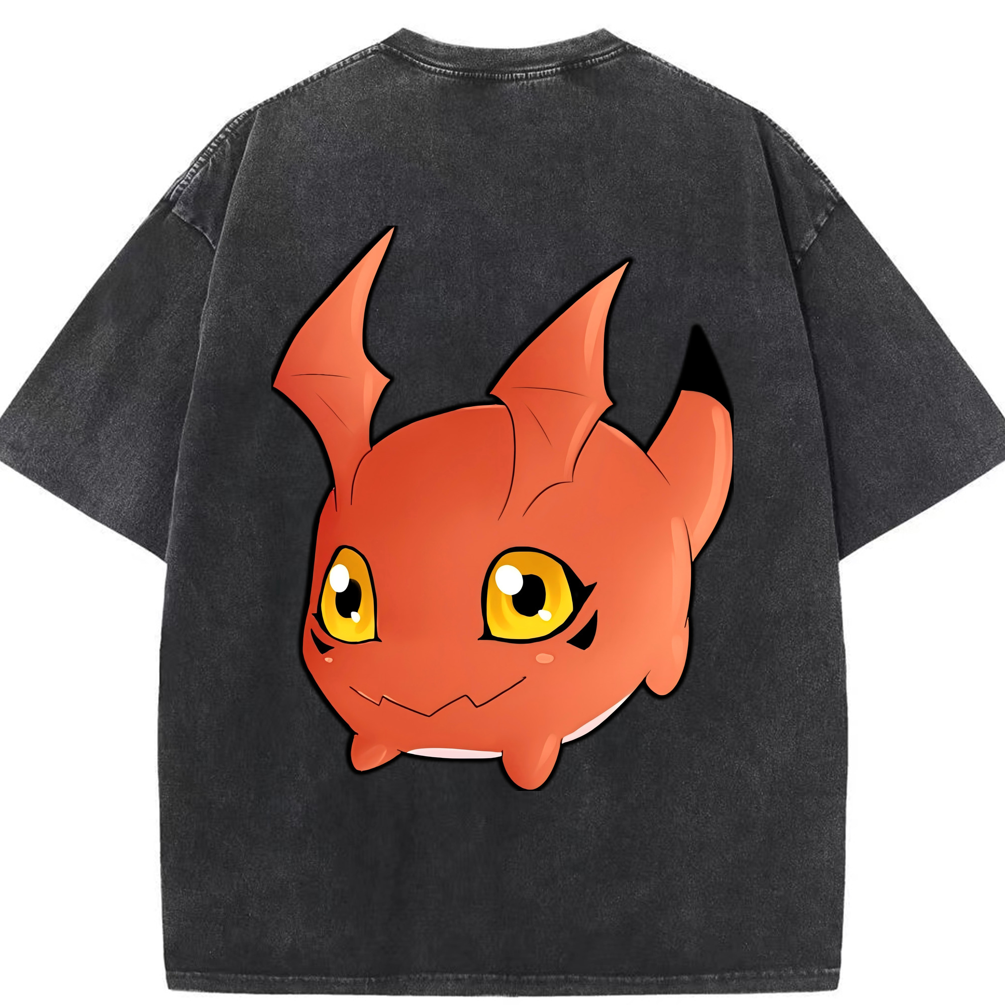（画像用） Digimon デジタルモンスター/デジモン 綿100% ヴィンテージ風 半袖Tシャツ（背面プリント）
