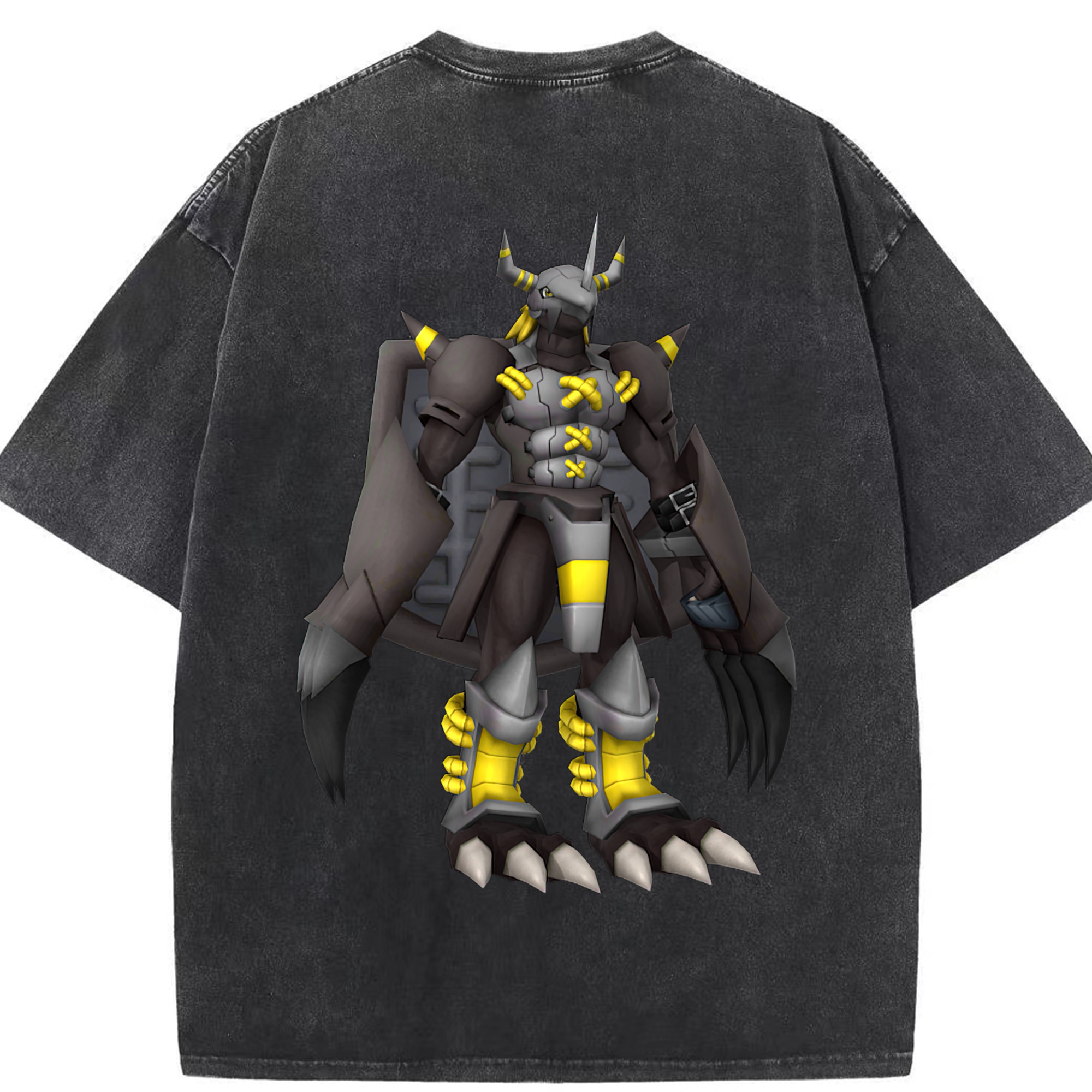（画像用） Digimon デジタルモンスター/デジモン 綿100% ヴィンテージ風 半袖Tシャツ（背面プリント）