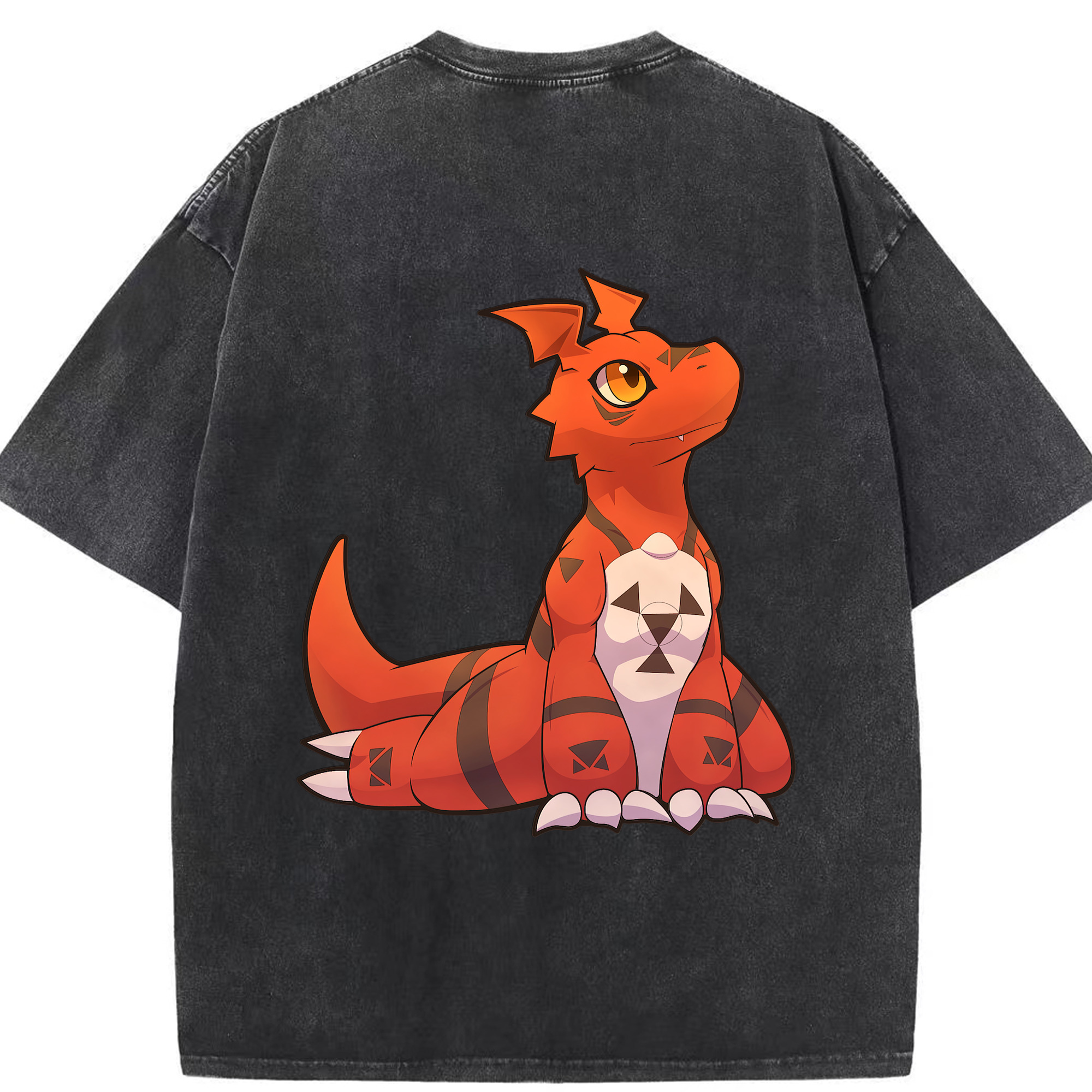 （画像用） Digimon デジタルモンスター/デジモン 綿100% ヴィンテージ風 半袖Tシャツ（背面プリント）