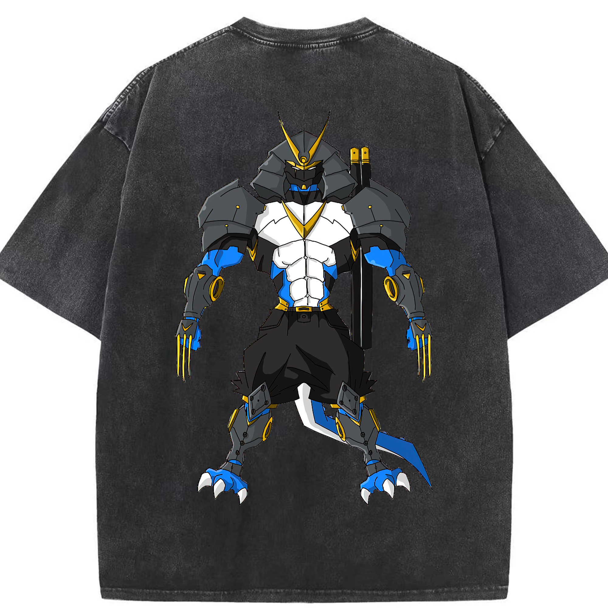 （画像用） Digimon デジタルモンスター/デジモン 綿100% ヴィンテージ風 半袖Tシャツ（背面プリント）