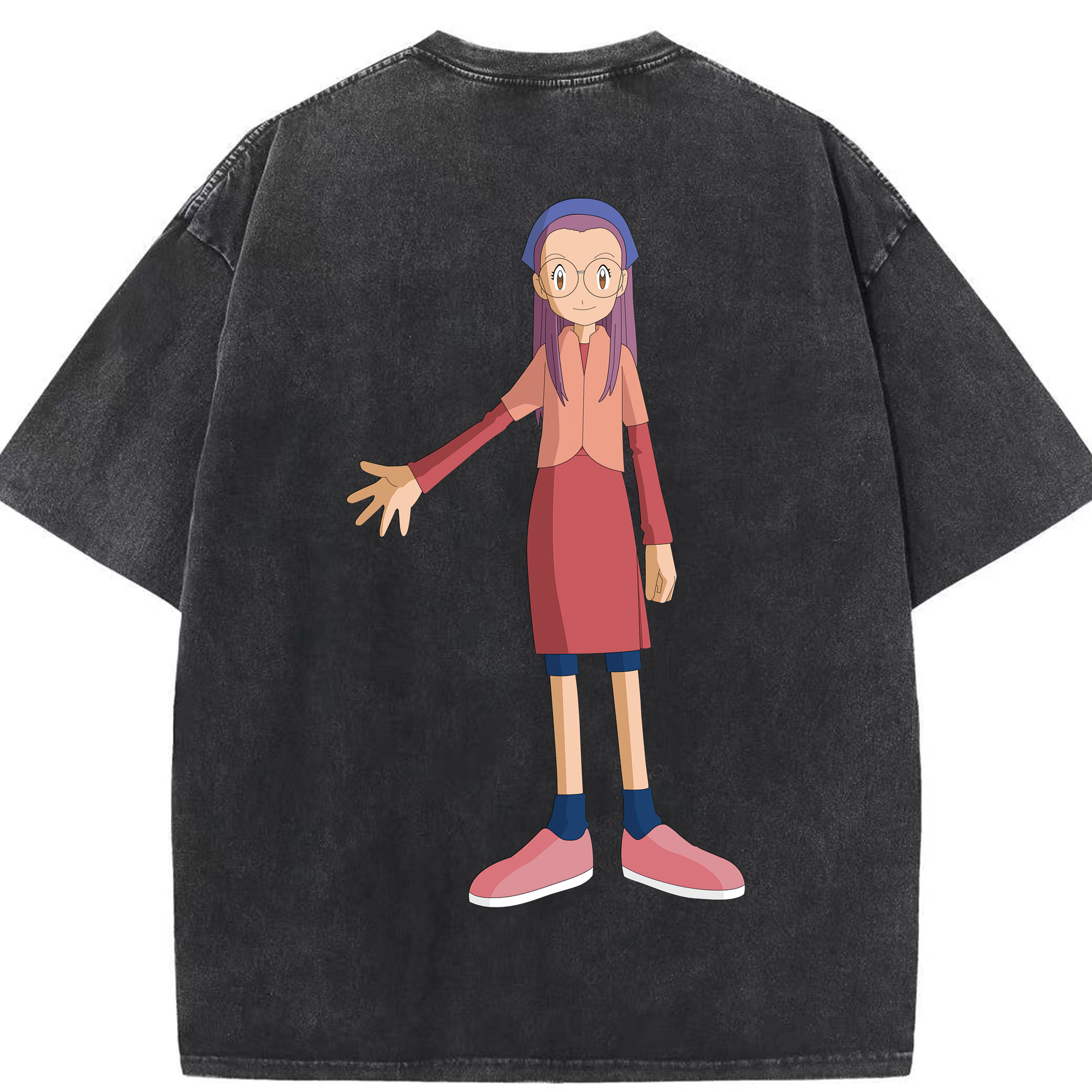 （画像用） Digimon デジタルモンスター/デジモン 綿100% ヴィンテージ風 半袖Tシャツ（背面プリント）