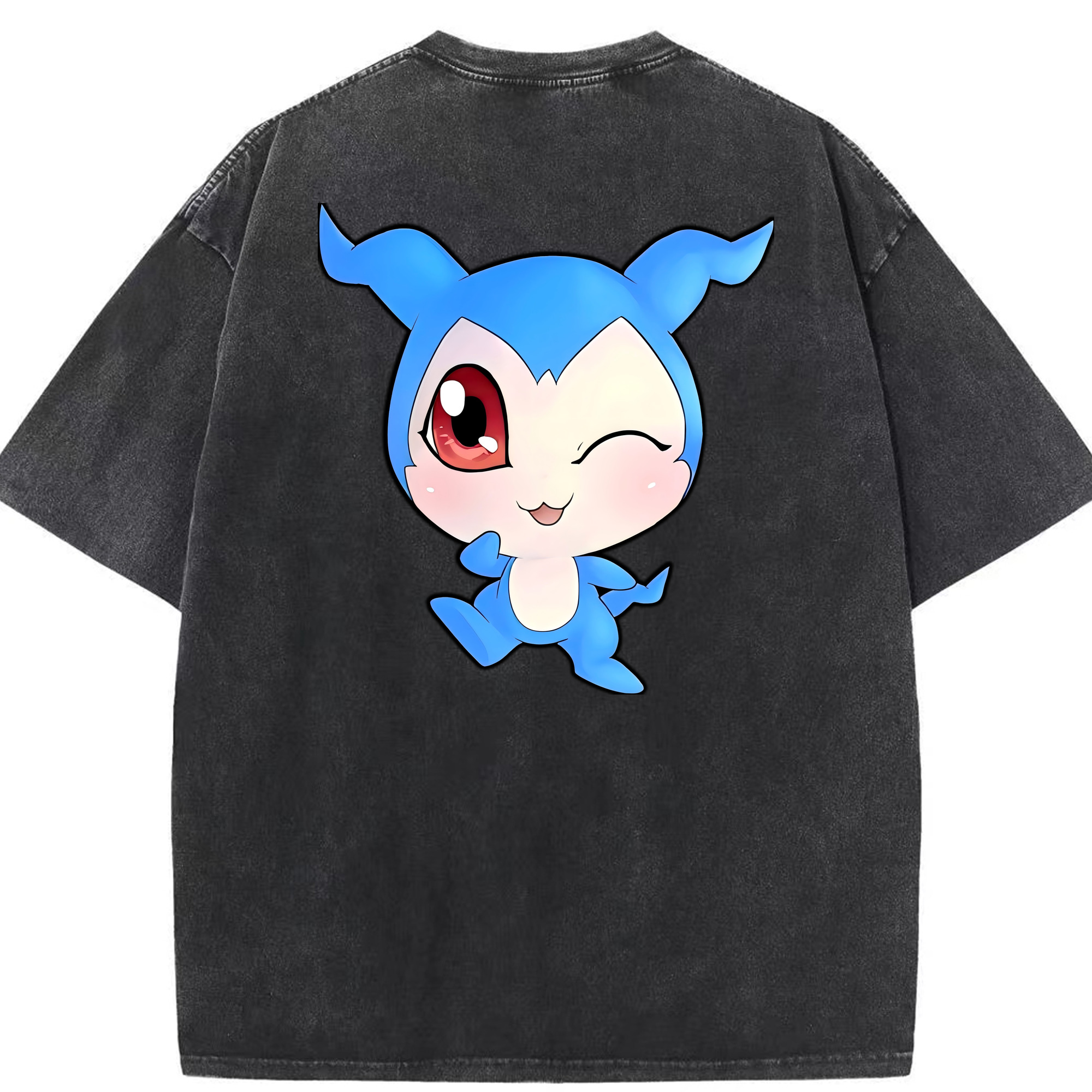 （画像用） Digimon デジタルモンスター/デジモン 綿100% ヴィンテージ風 半袖Tシャツ（背面プリント）