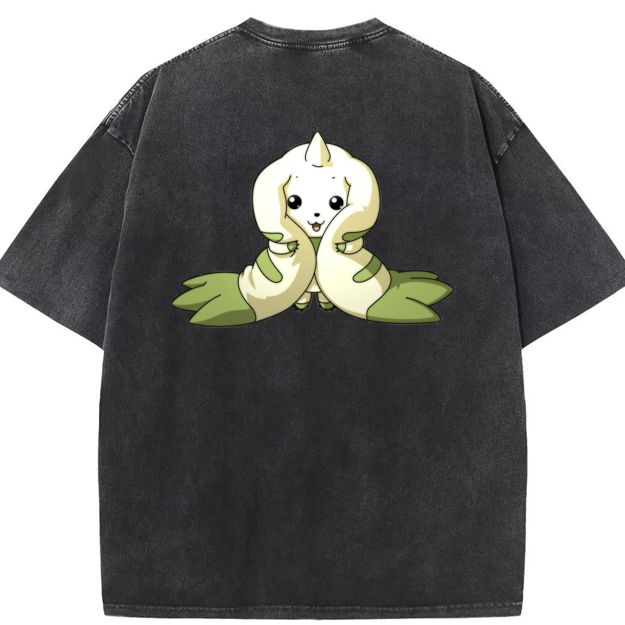 （画像用） Digimon デジタルモンスター/デジモン 綿100% ヴィンテージ風 半袖Tシャツ（背面プリント）