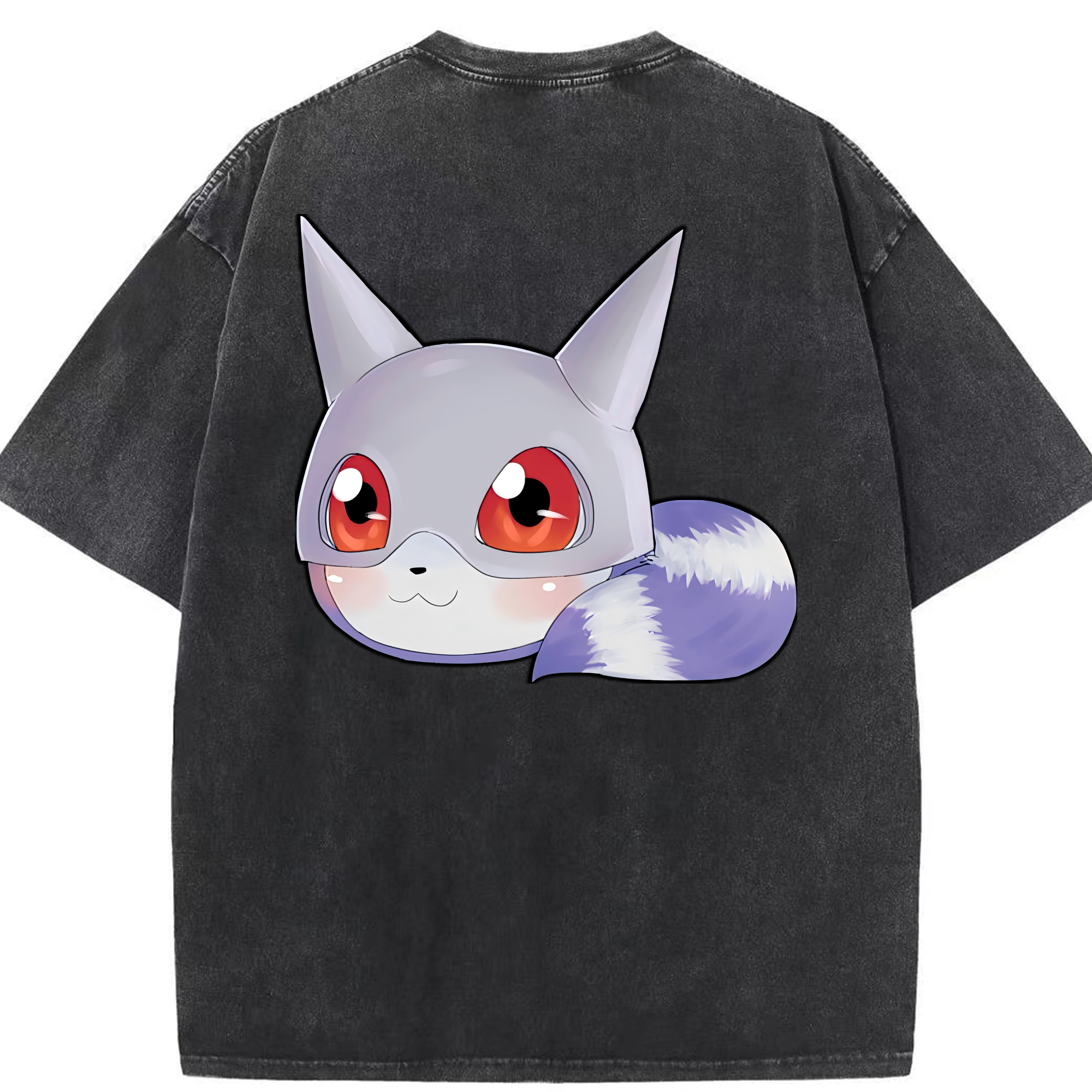 （画像用） Digimon デジタルモンスター/デジモン 綿100% ヴィンテージ風 半袖Tシャツ（背面プリント）