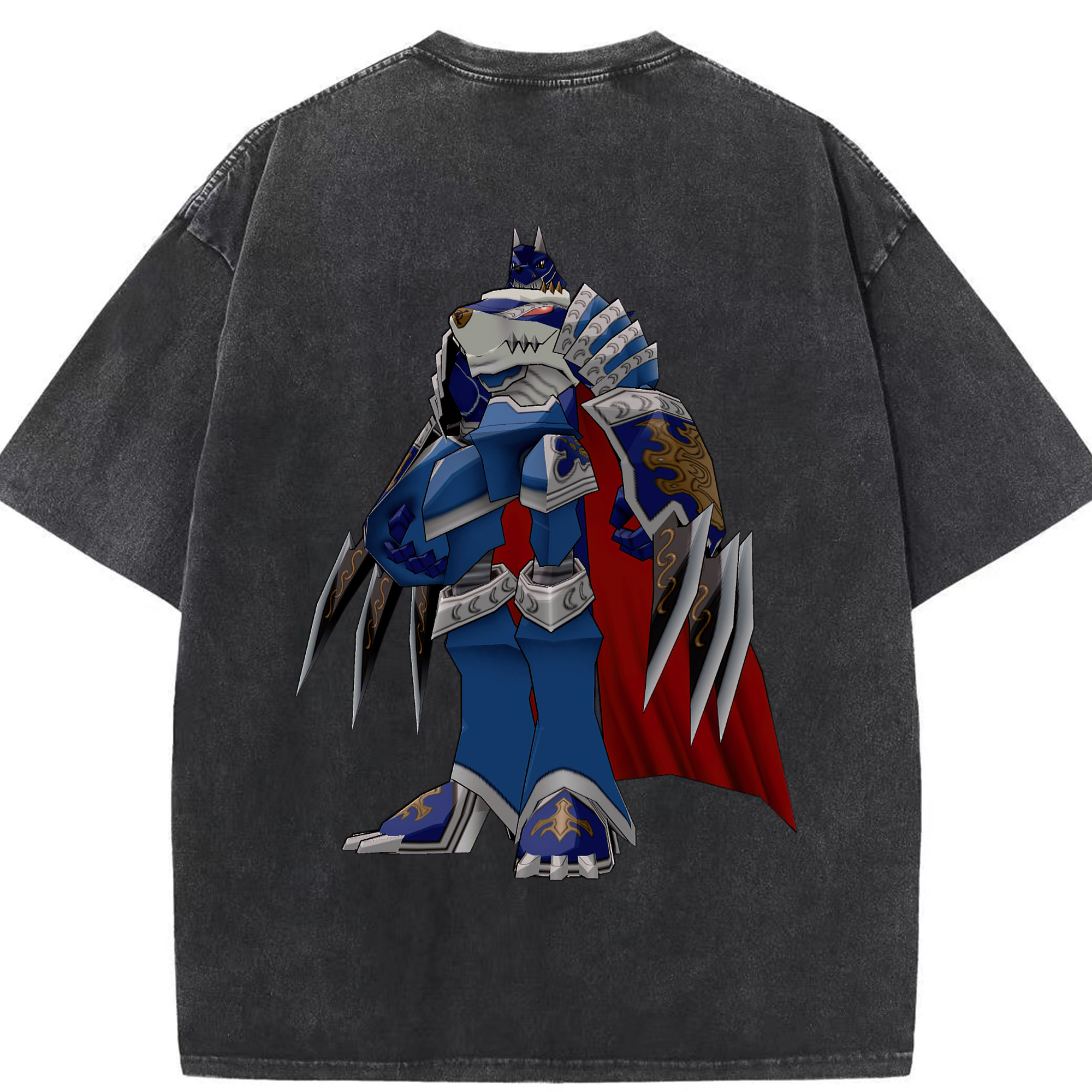 （画像用） Digimon デジタルモンスター/デジモン 綿100% ヴィンテージ風 半袖Tシャツ（背面プリント）