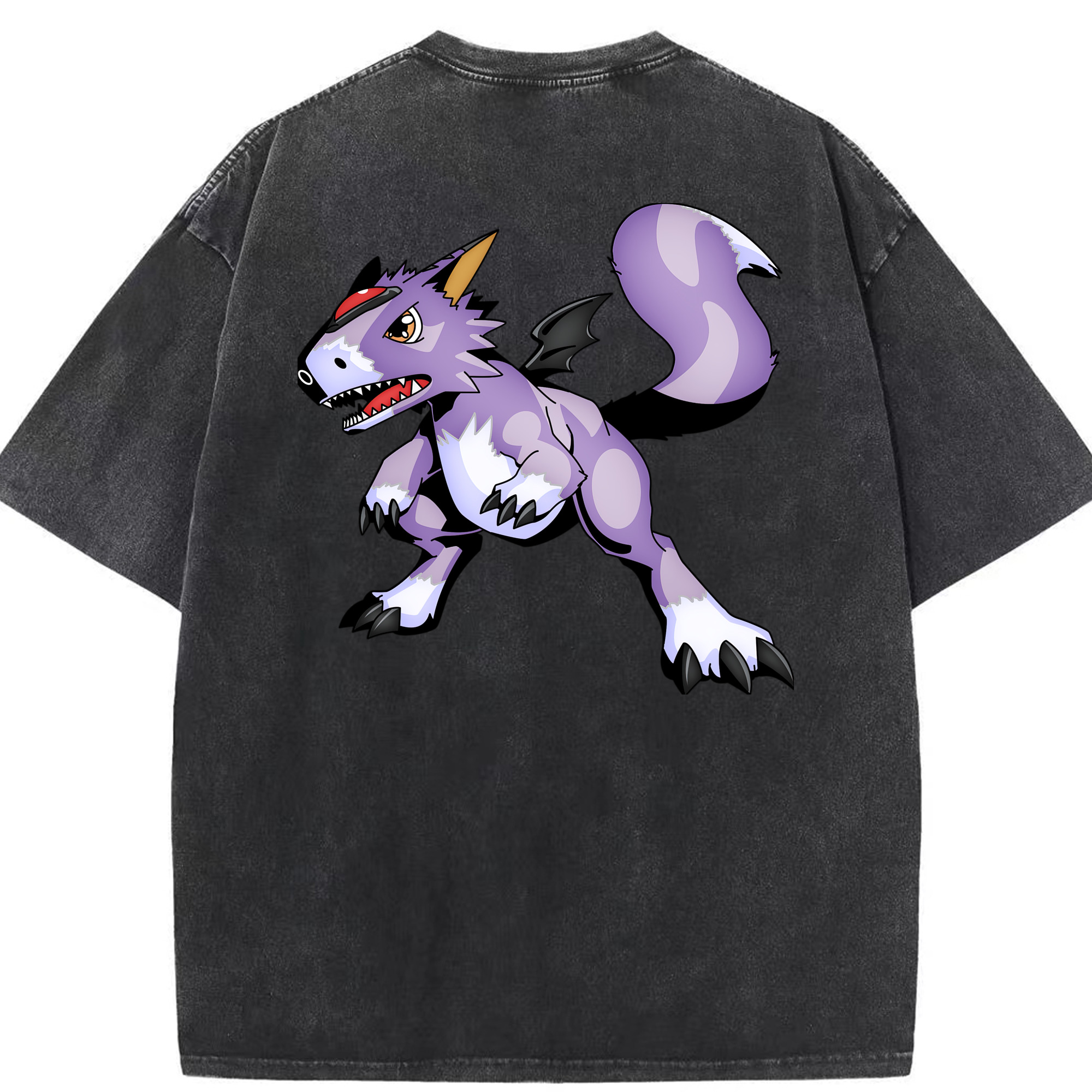 （画像用） Digimon デジタルモンスター/デジモン 綿100% ヴィンテージ風 半袖Tシャツ（背面プリント）
