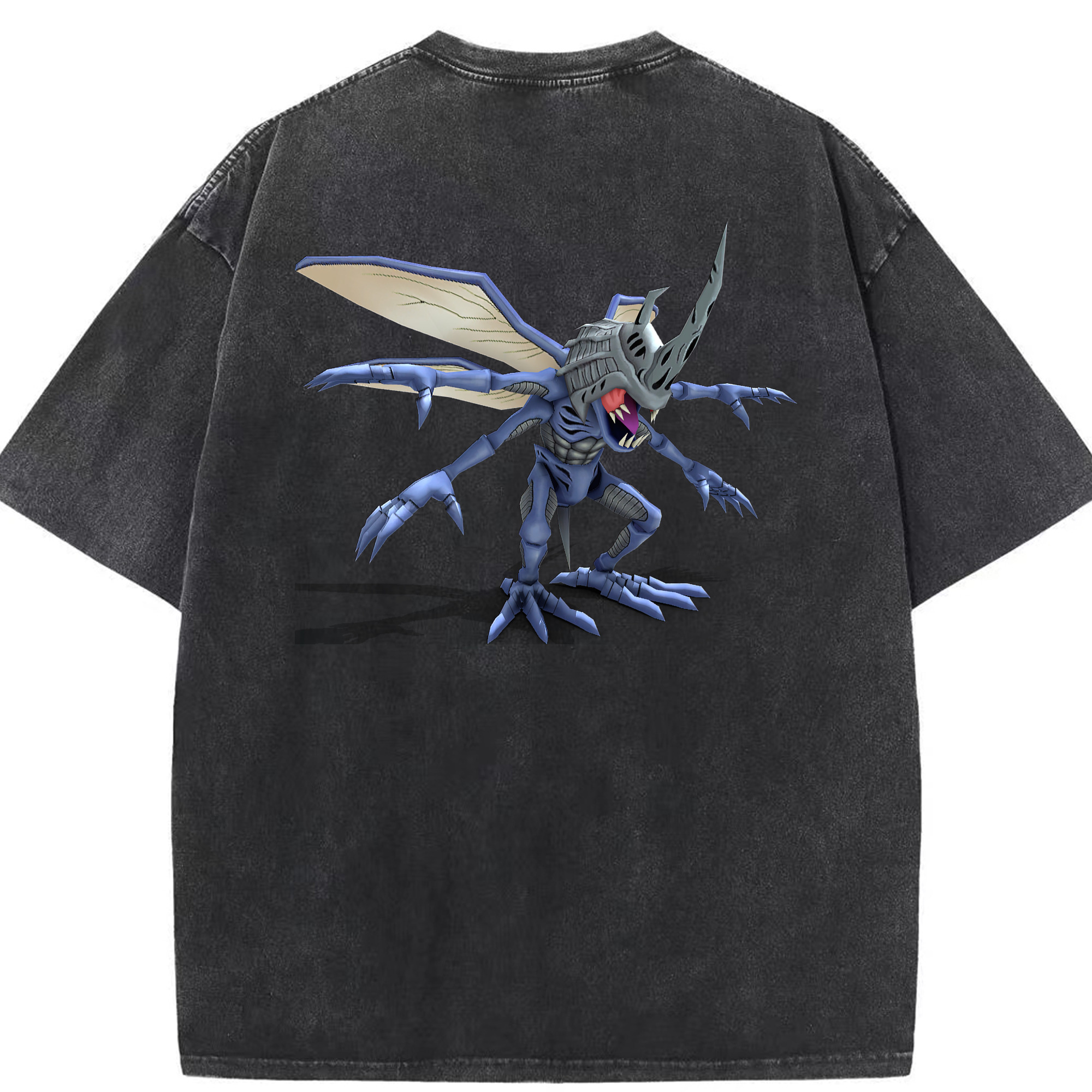 （画像用） Digimon デジタルモンスター/デジモン 綿100% ヴィンテージ風 半袖Tシャツ（背面プリント）