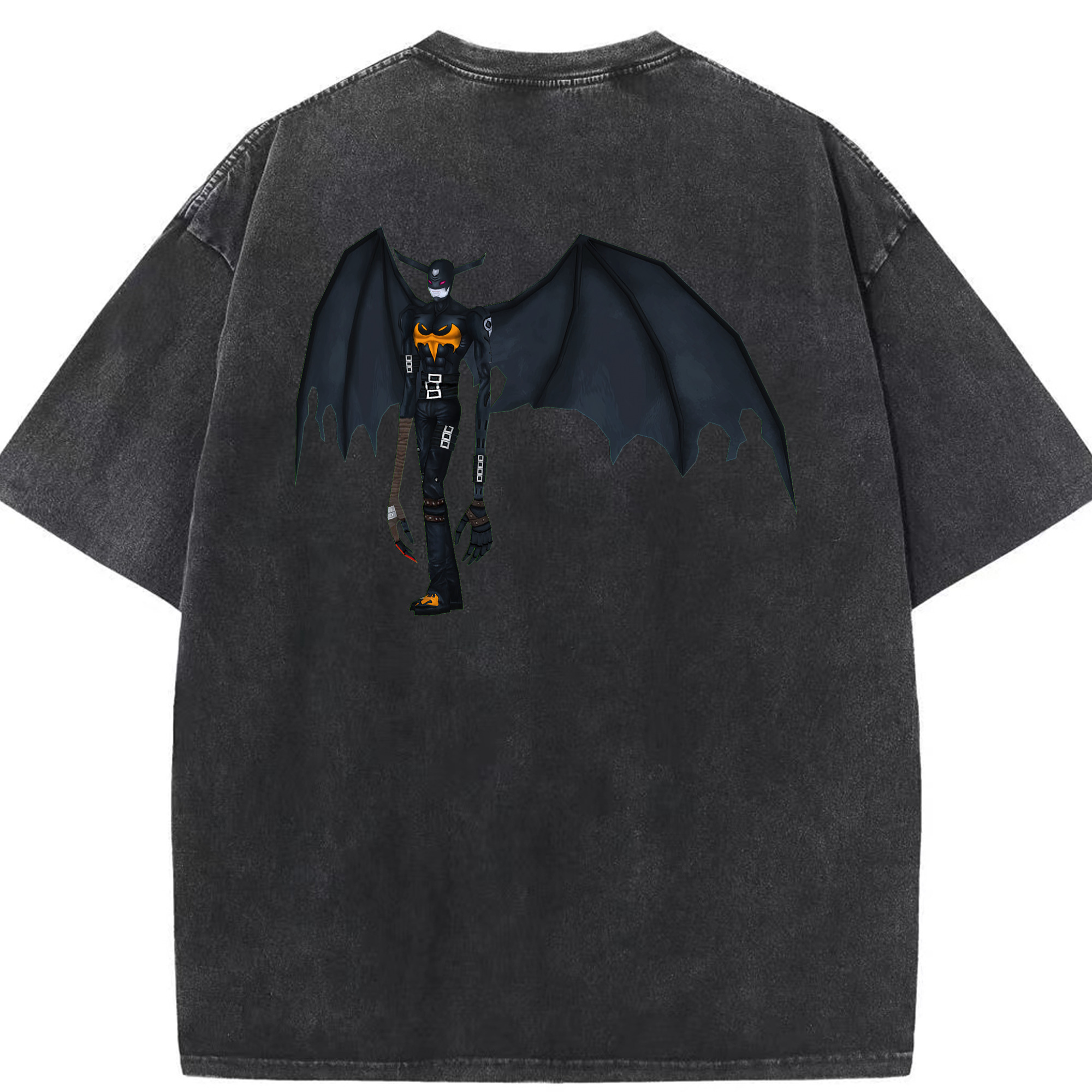 （画像用） Digimon デジタルモンスター/デジモン 綿100% ヴィンテージ風 半袖Tシャツ（背面プリント）