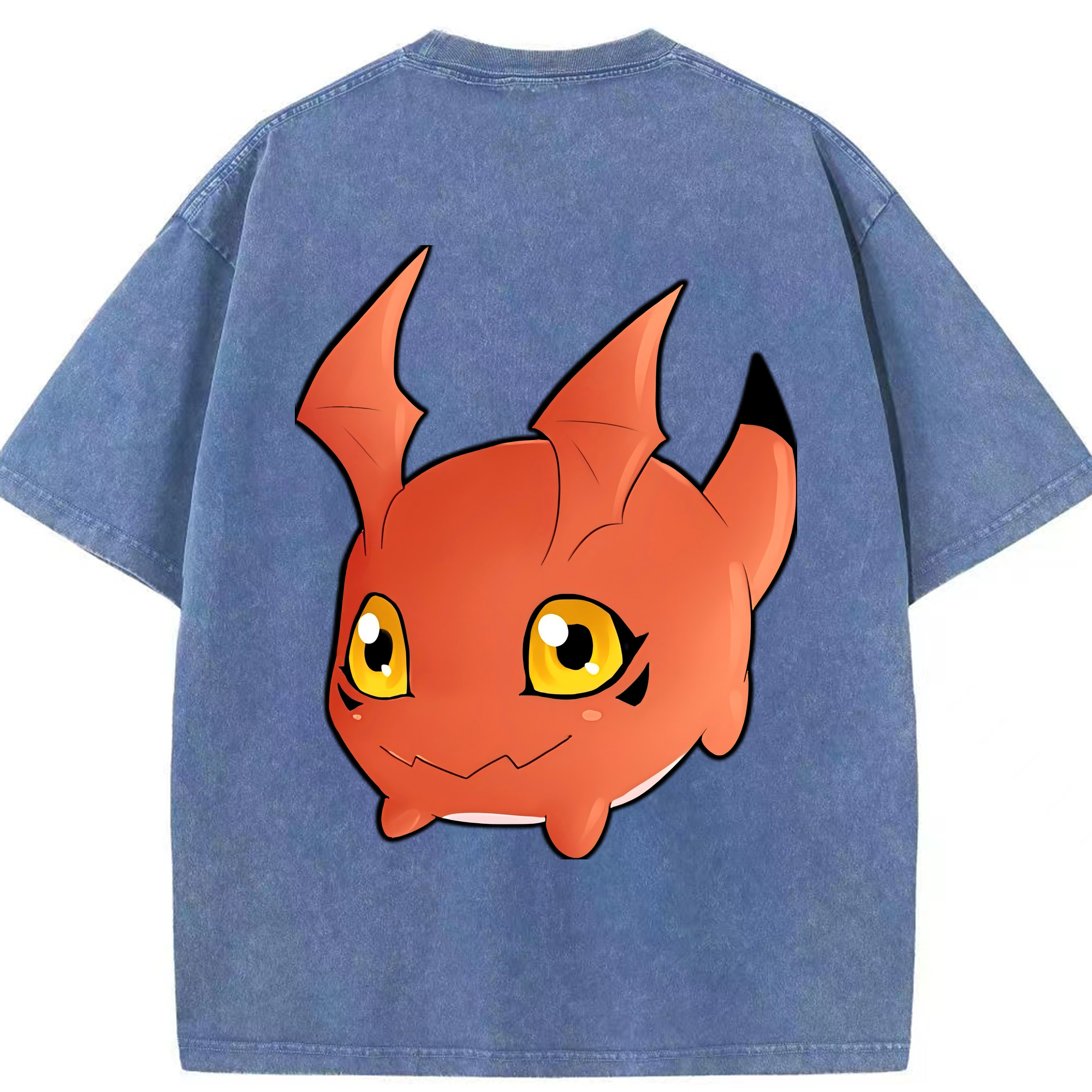 （画像用） Digimon デジタルモンスター/デジモン 綿100% ヴィンテージ風 半袖Tシャツ（背面プリント）