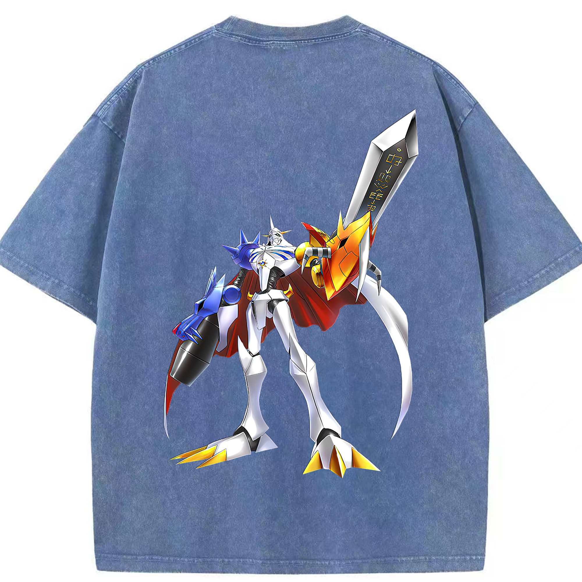 （画像用） Digimon デジタルモンスター/デジモン 綿100% ヴィンテージ風 半袖Tシャツ（背面プリント）