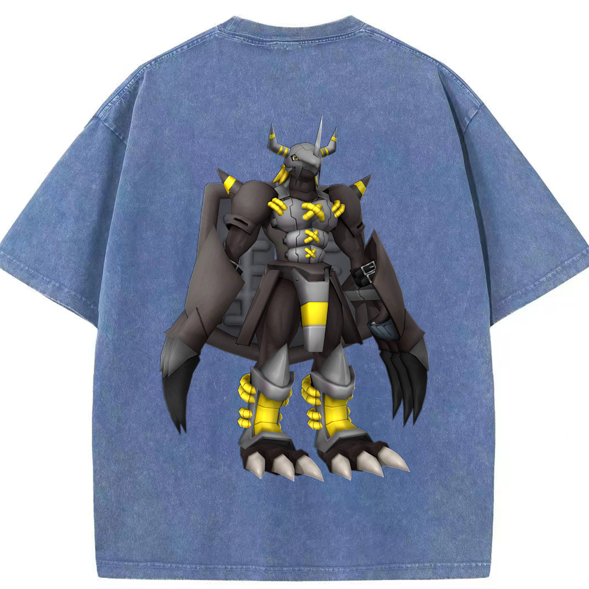 （画像用） Digimon デジタルモンスター/デジモン 綿100% ヴィンテージ風 半袖Tシャツ（背面プリント）