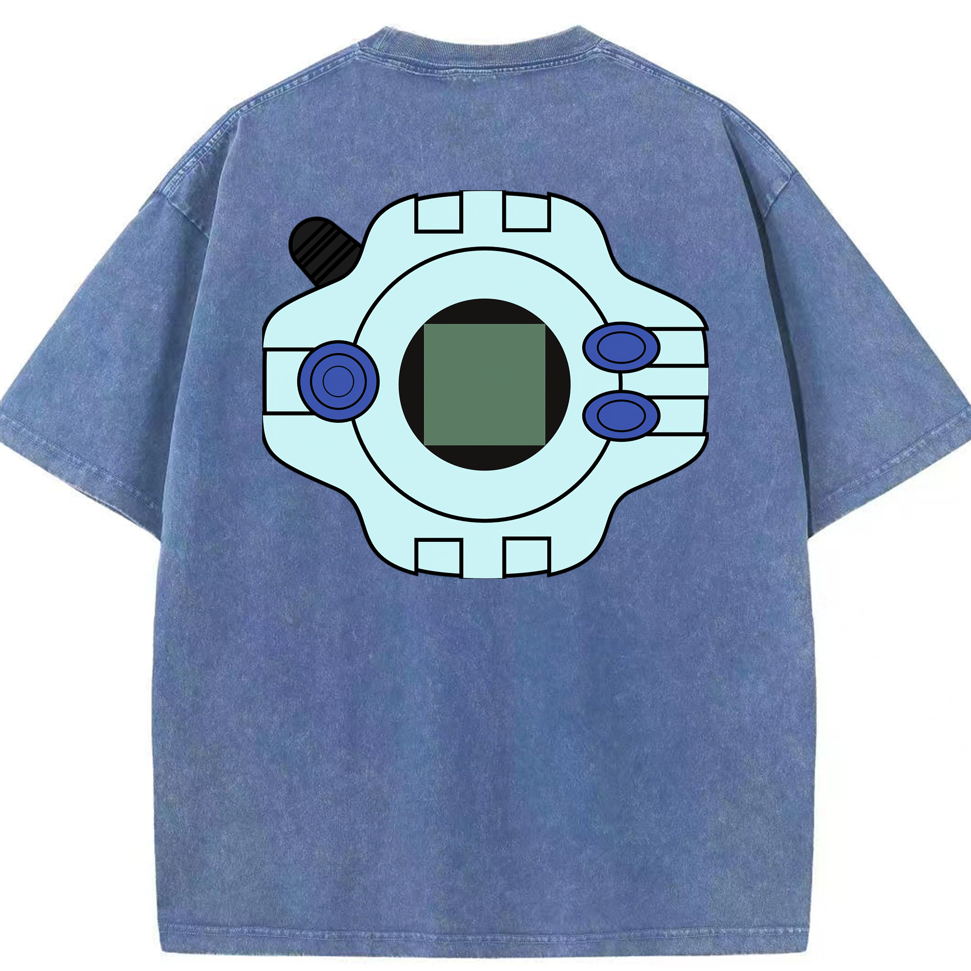 （画像用） Digimon デジタルモンスター/デジモン 綿100% ヴィンテージ風 半袖Tシャツ（背面プリント）