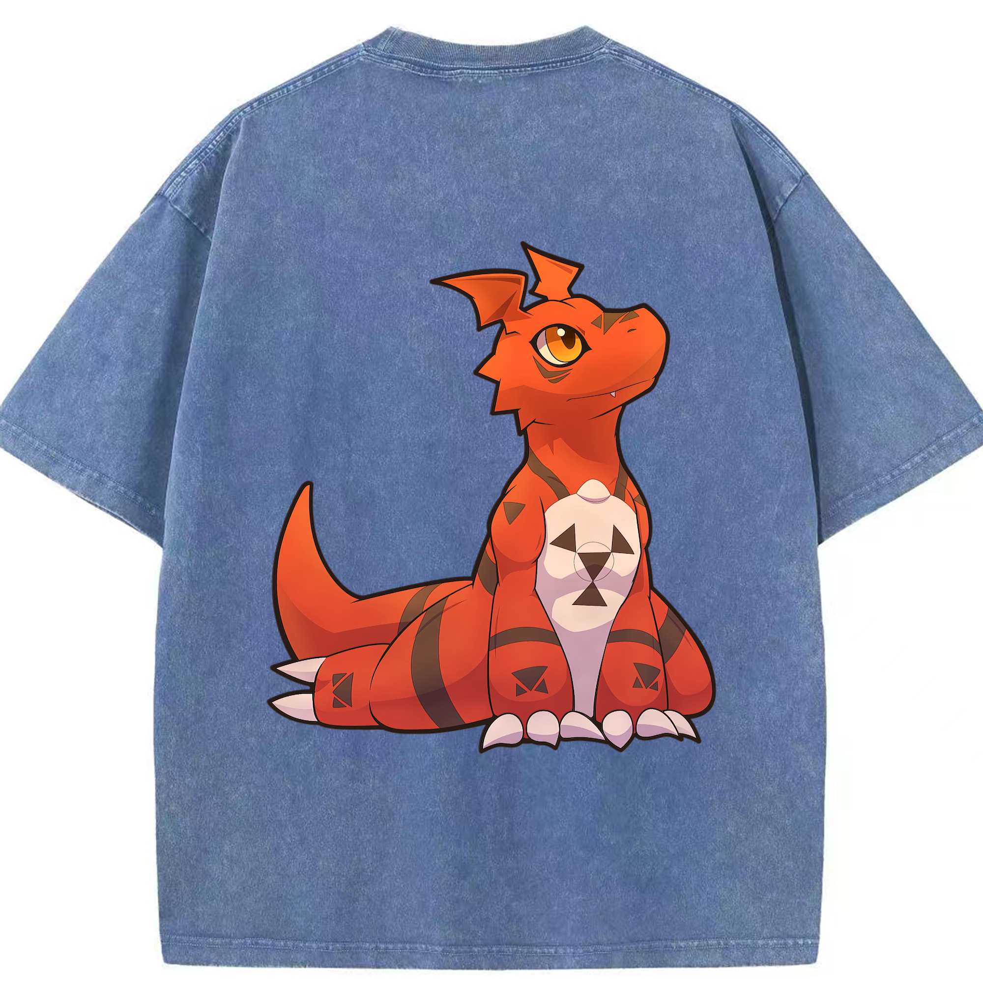 （画像用） Digimon デジタルモンスター/デジモン 綿100% ヴィンテージ風 半袖Tシャツ（背面プリント）