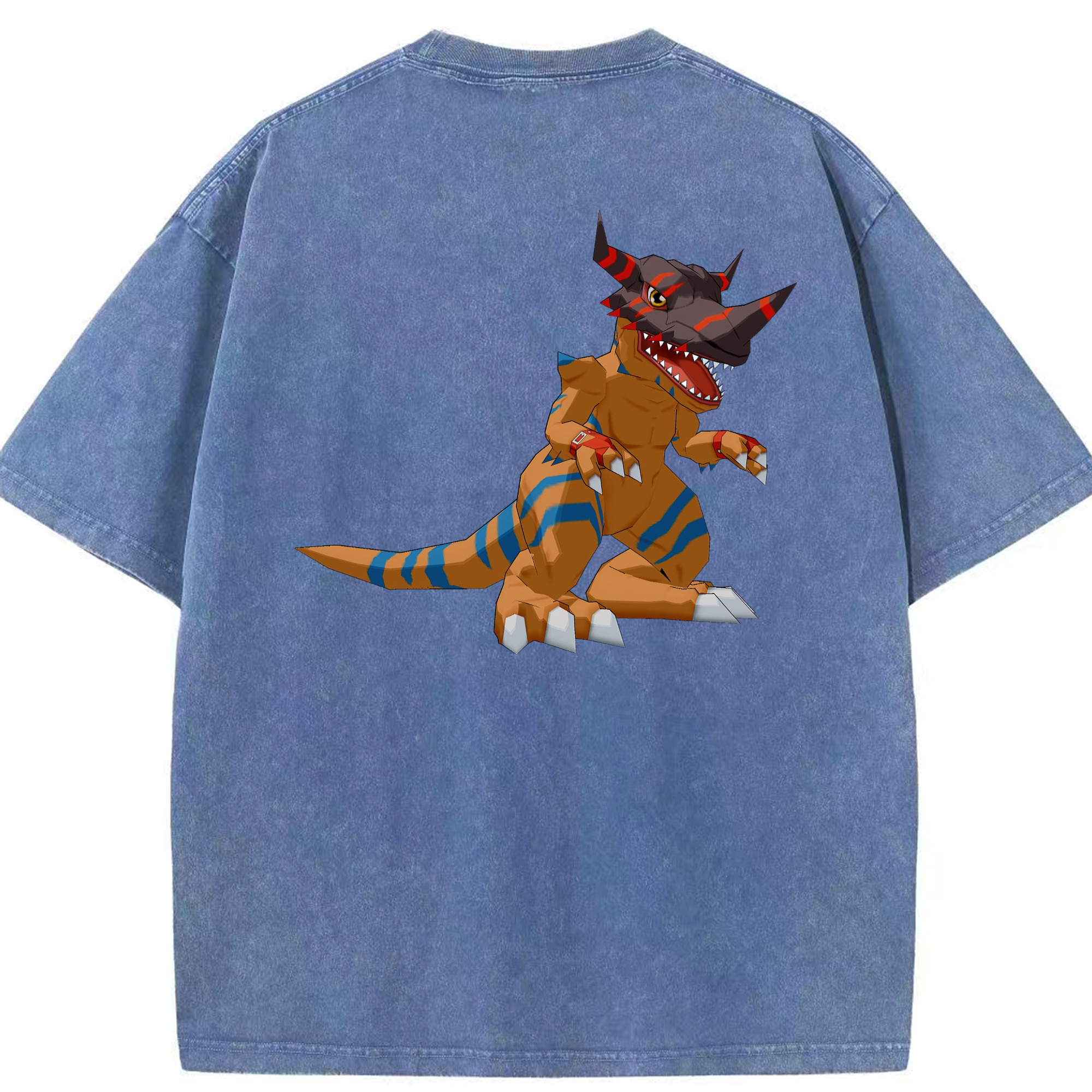 （画像用） Digimon デジタルモンスター/デジモン 綿100% ヴィンテージ風 半袖Tシャツ（背面プリント）