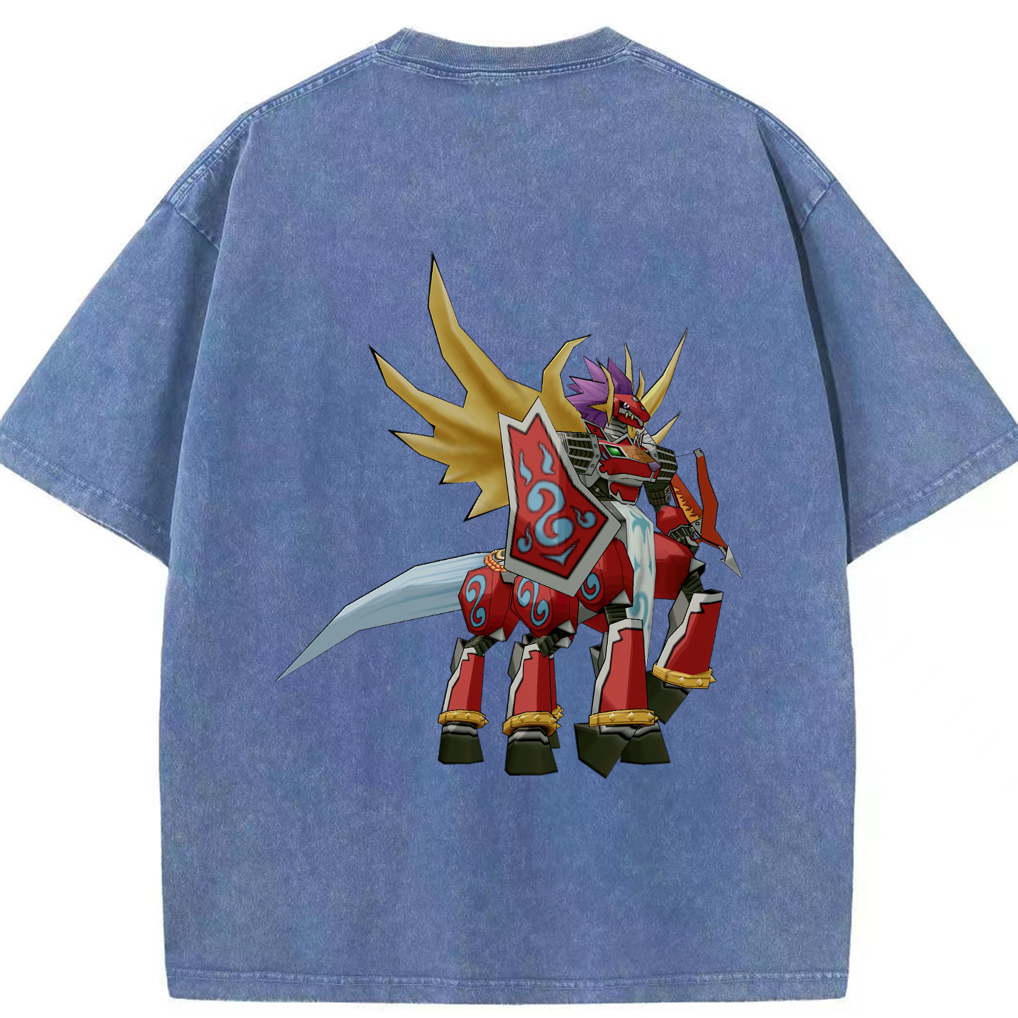 （画像用） Digimon デジタルモンスター/デジモン 綿100% ヴィンテージ風 半袖Tシャツ（背面プリント）