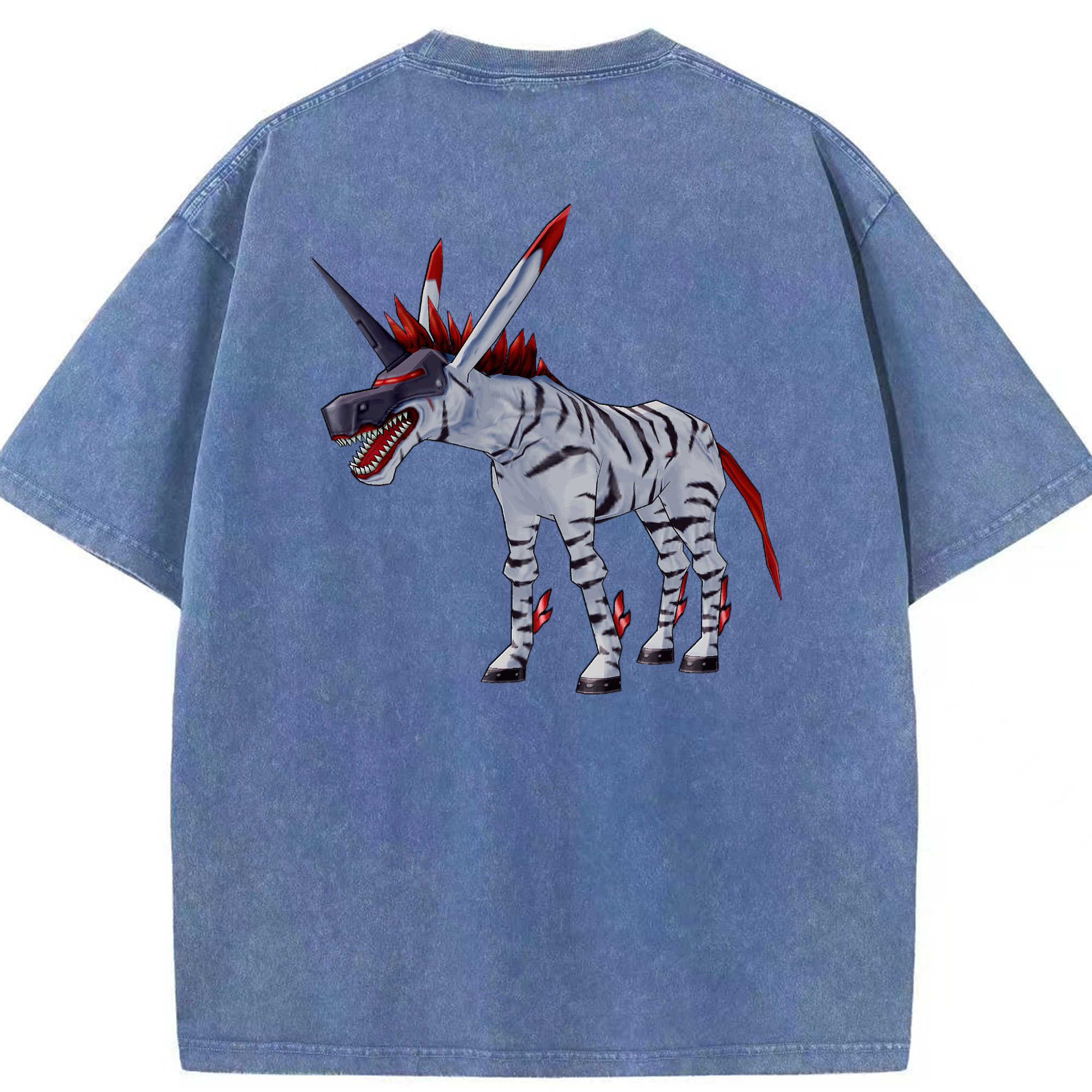 （画像用） Digimon デジタルモンスター/デジモン 綿100% ヴィンテージ風 半袖Tシャツ（背面プリント）