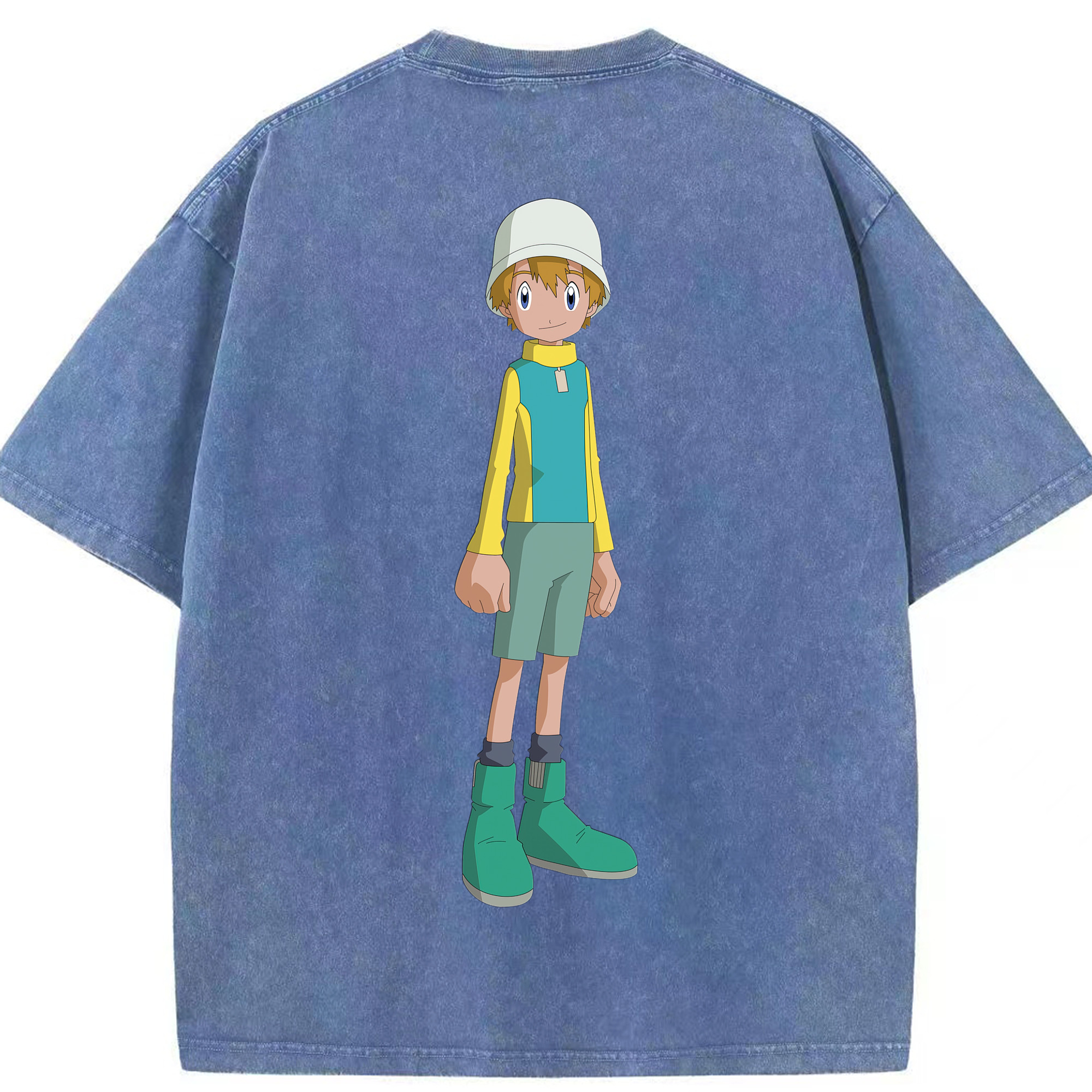 （画像用） Digimon デジタルモンスター/デジモン 綿100% ヴィンテージ風 半袖Tシャツ（背面プリント）