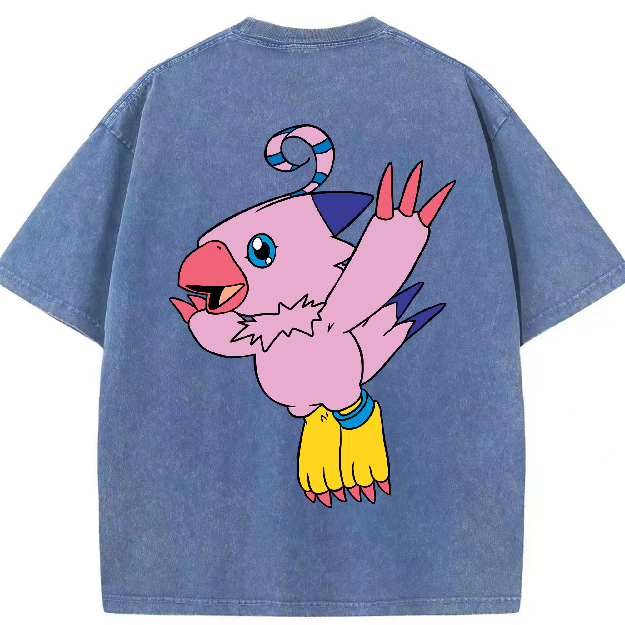 （画像用） Digimon デジタルモンスター/デジモン 綿100% ヴィンテージ風 半袖Tシャツ（背面プリント）