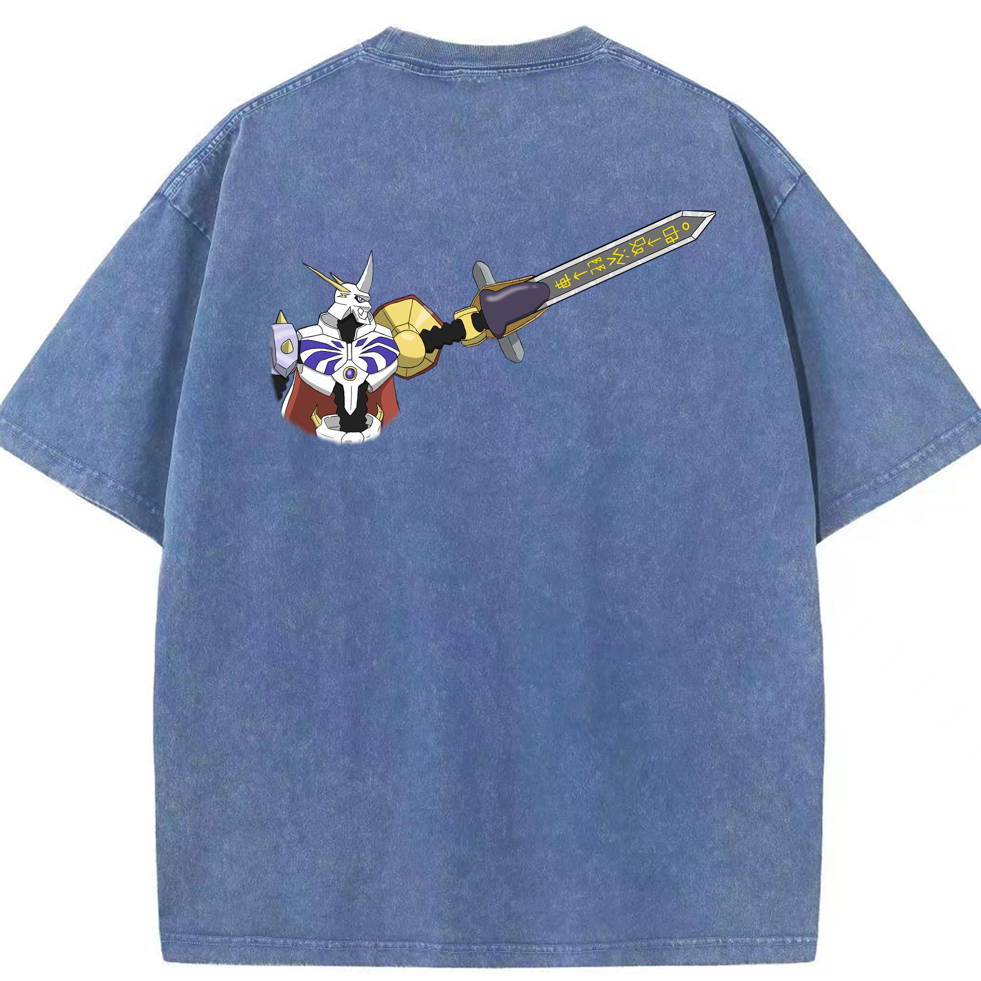 （画像用） Digimon デジタルモンスター/デジモン 綿100% ヴィンテージ風 半袖Tシャツ（背面プリント）