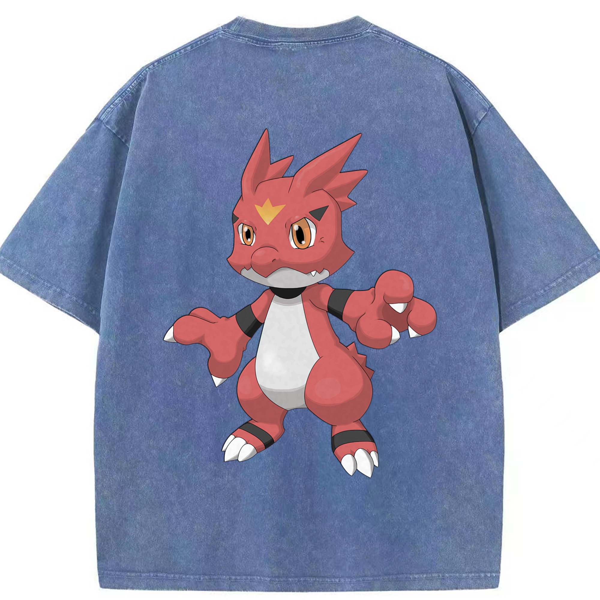 （画像用） Digimon デジタルモンスター/デジモン 綿100% ヴィンテージ風 半袖Tシャツ（背面プリント）