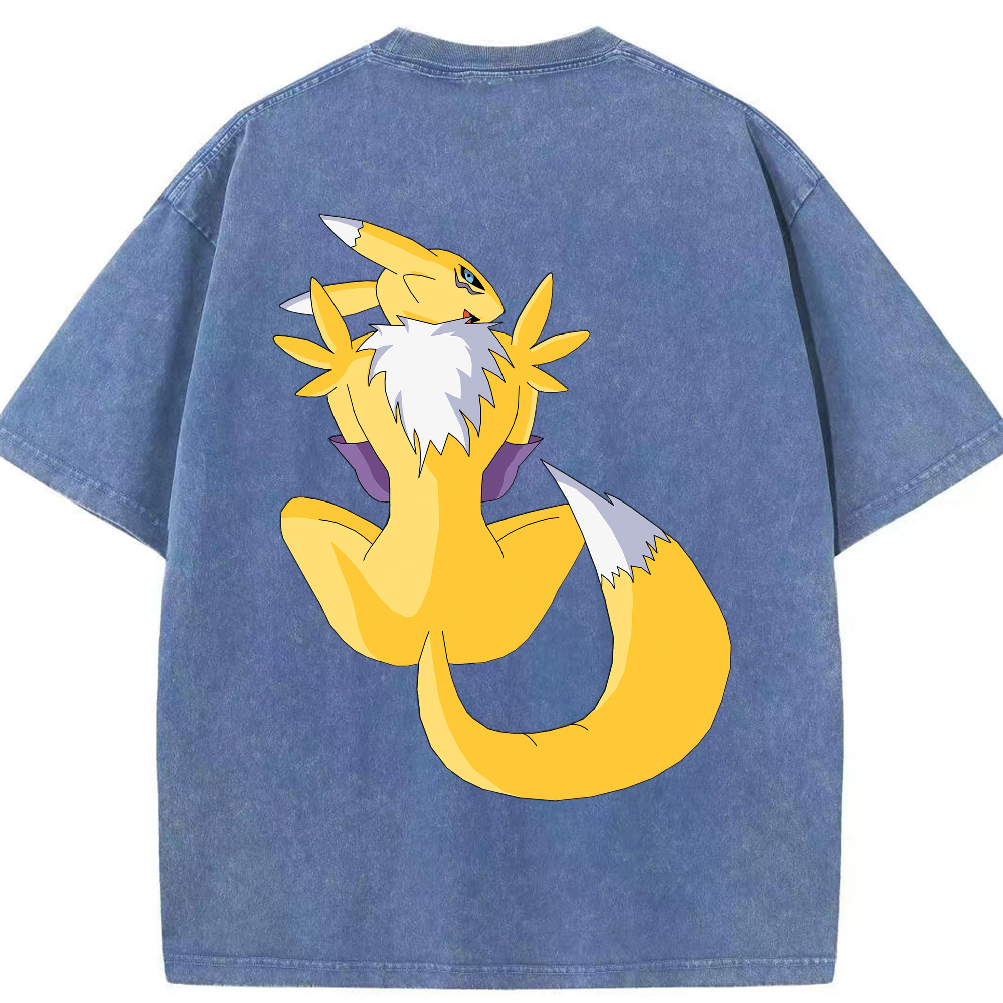 （画像用） Digimon デジタルモンスター/デジモン 綿100% ヴィンテージ風 半袖Tシャツ（背面プリント）