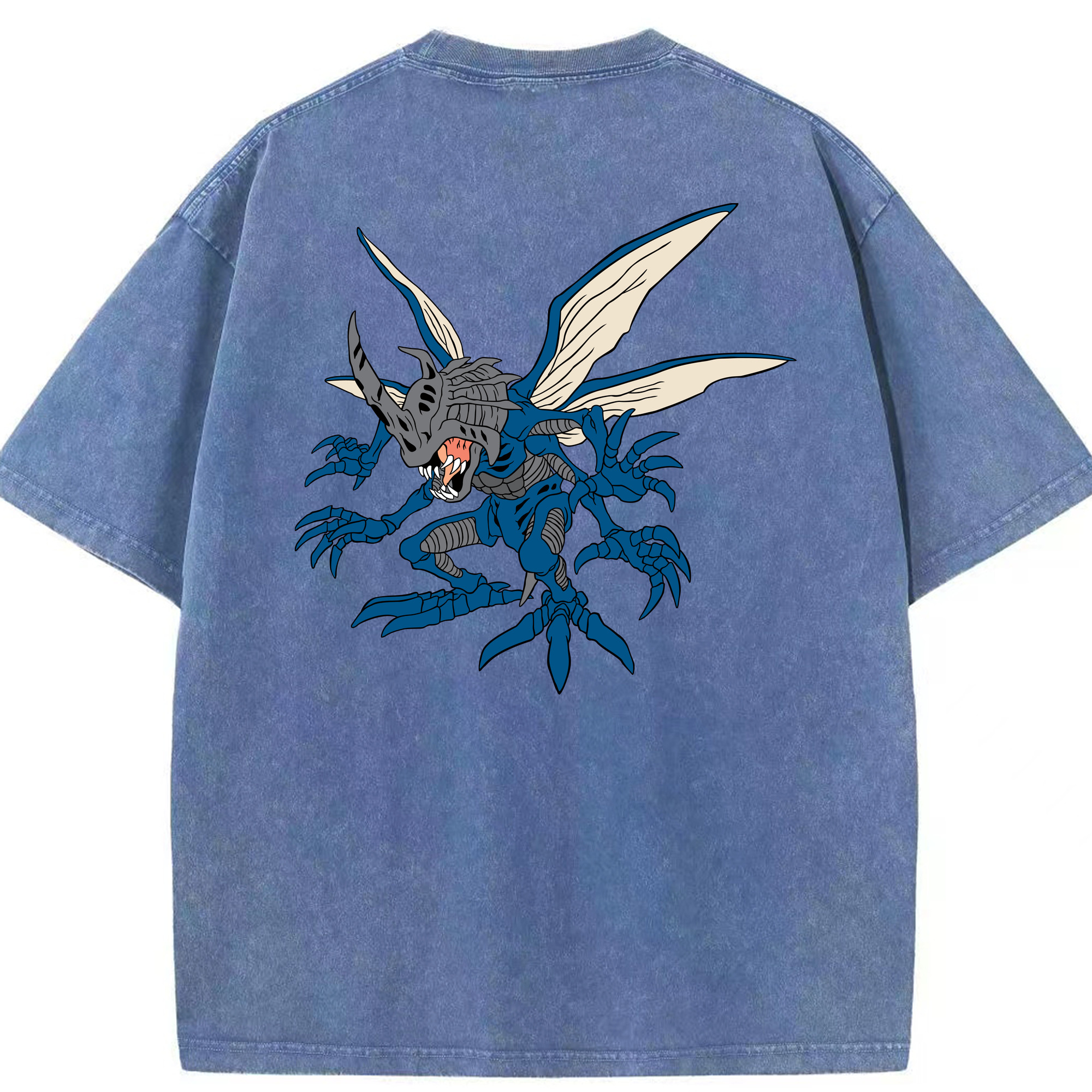 （画像用） Digimon デジタルモンスター/デジモン 綿100% ヴィンテージ風 半袖Tシャツ（背面プリント）