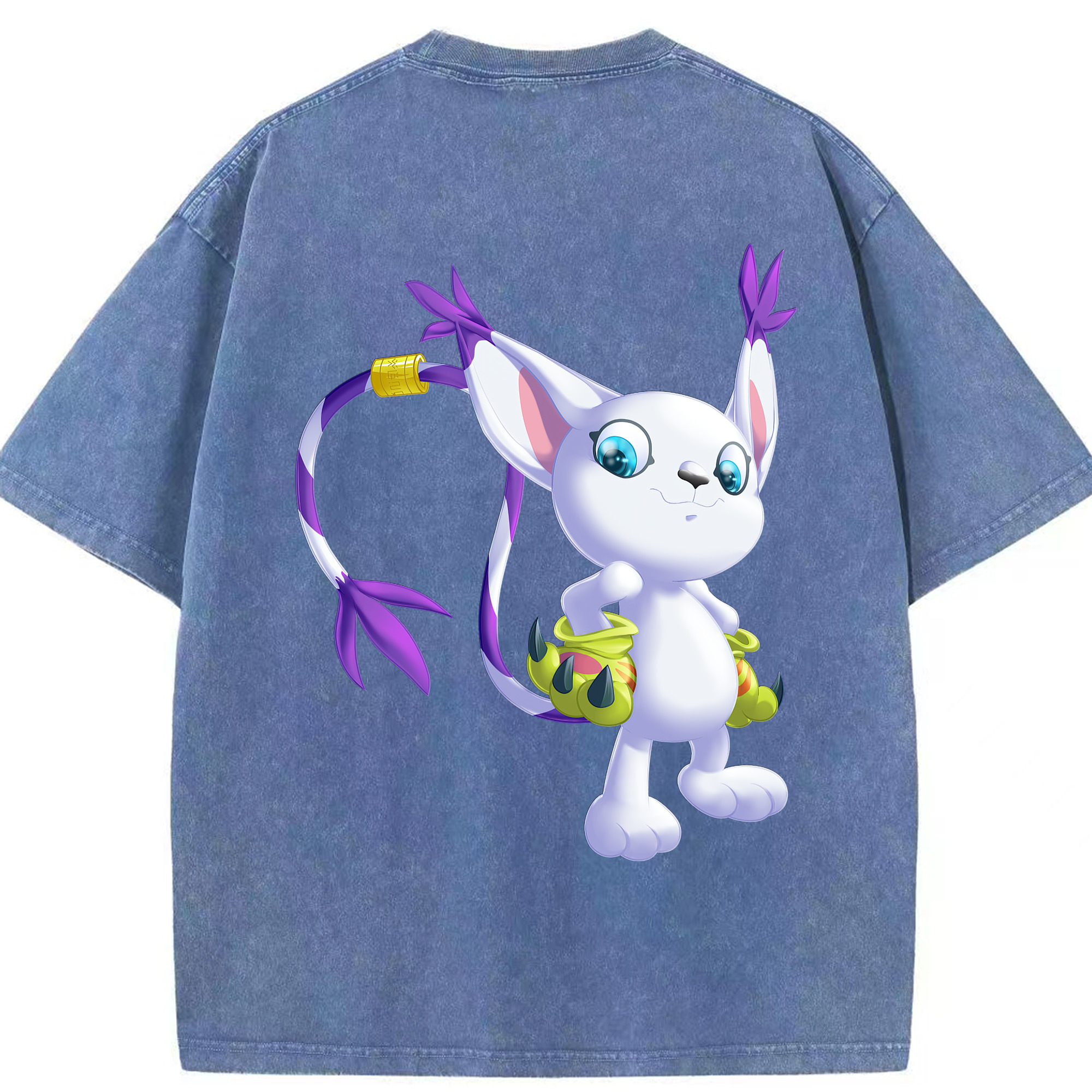 （画像用） Digimon デジタルモンスター/デジモン 綿100% ヴィンテージ風 半袖Tシャツ（背面プリント）