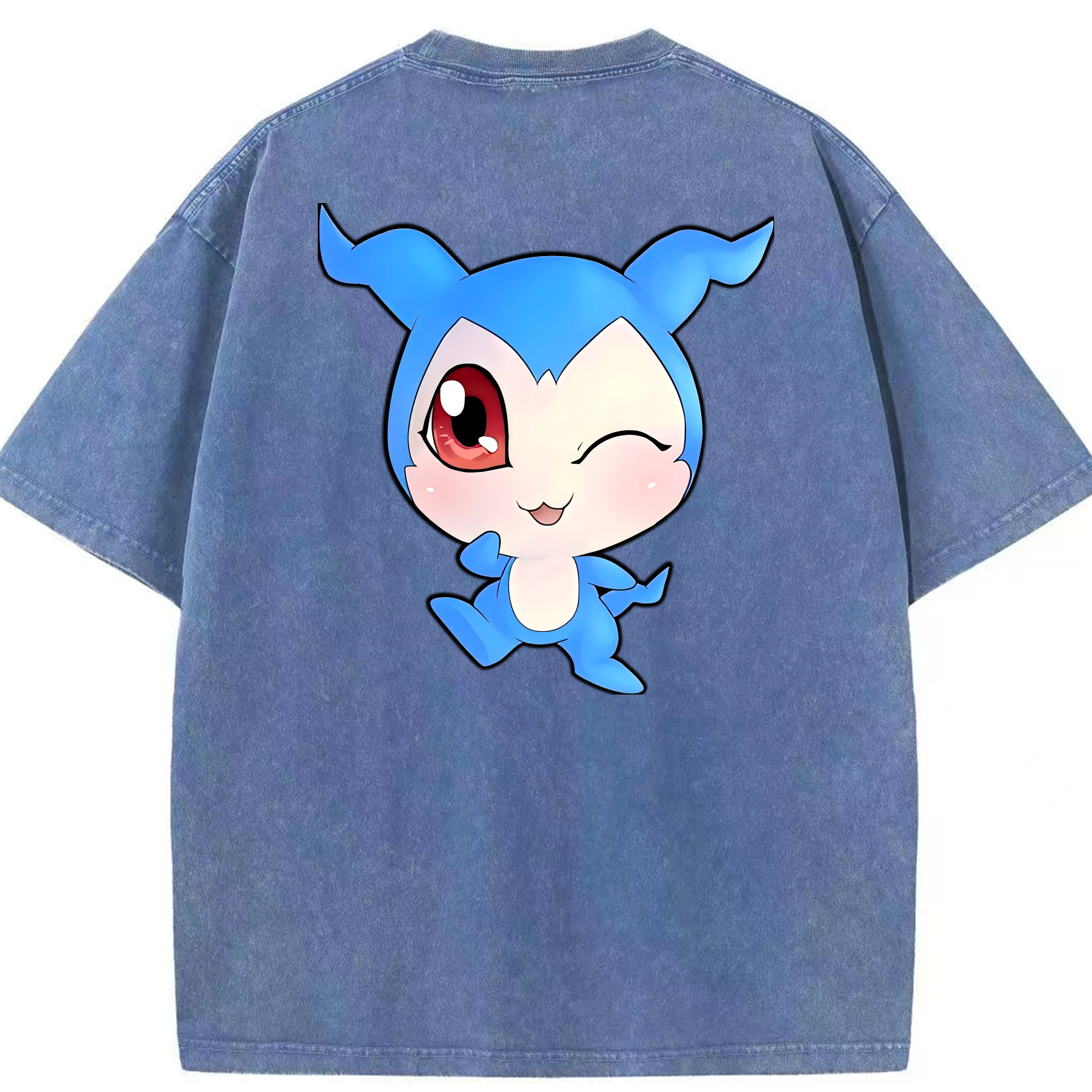 （画像用） Digimon デジタルモンスター/デジモン 綿100% ヴィンテージ風 半袖Tシャツ（背面プリント）
