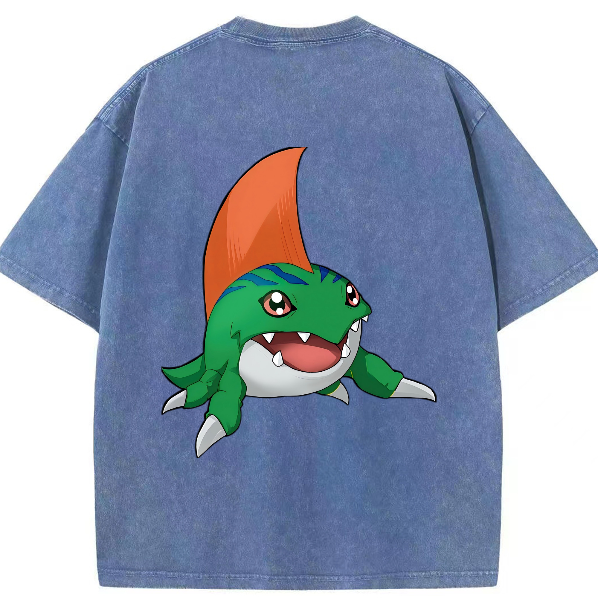 （画像用） Digimon デジタルモンスター/デジモン 綿100% ヴィンテージ風 半袖Tシャツ（背面プリント）