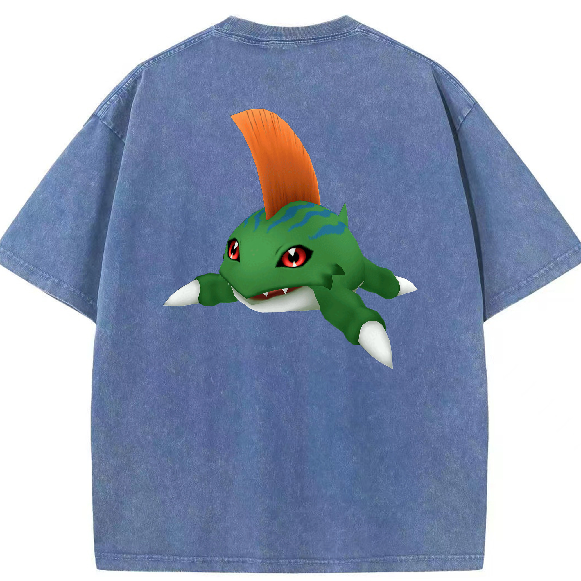 （画像用） Digimon デジタルモンスター/デジモン 綿100% ヴィンテージ風 半袖Tシャツ（背面プリント）