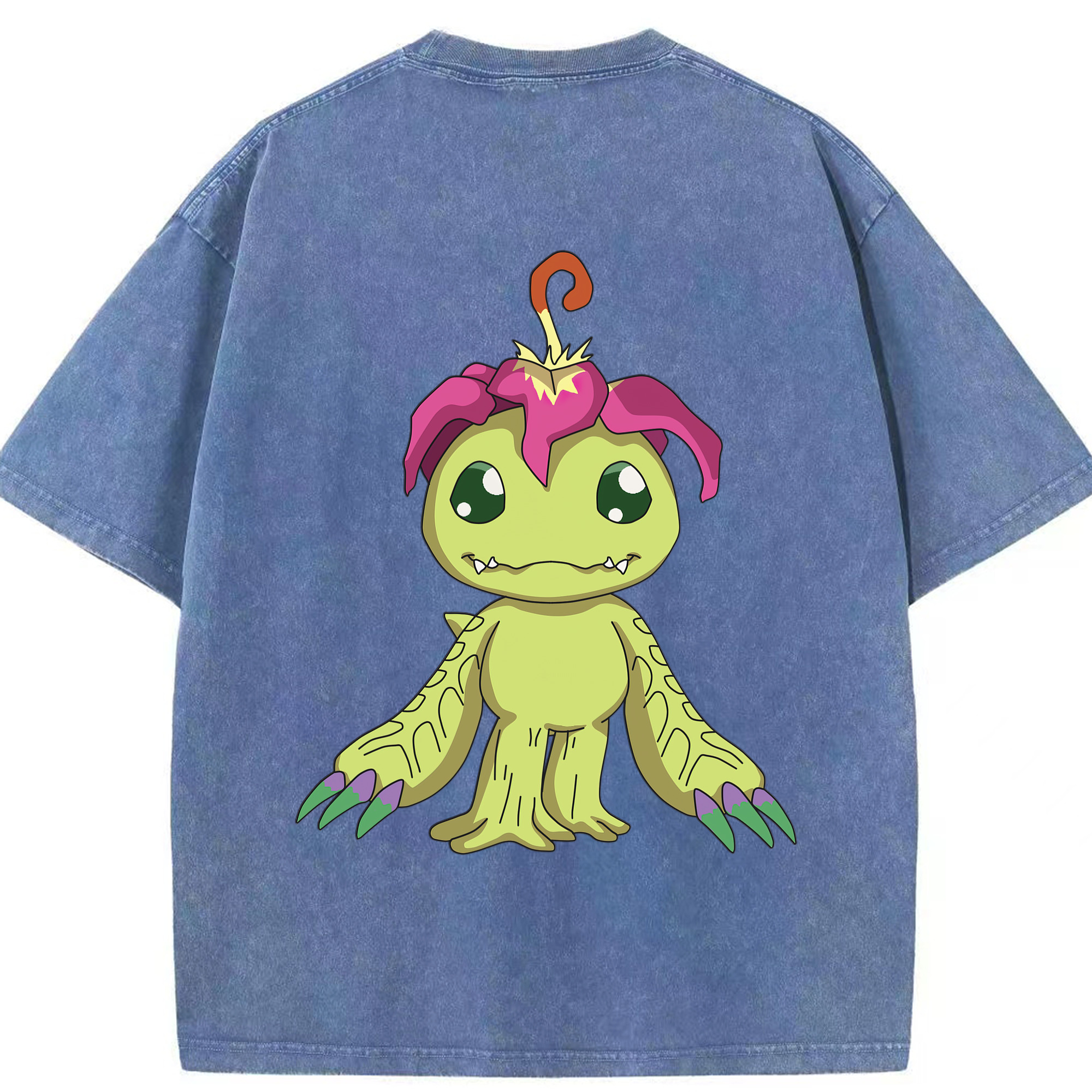 （画像用） Digimon デジタルモンスター/デジモン 綿100% ヴィンテージ風 半袖Tシャツ（背面プリント）