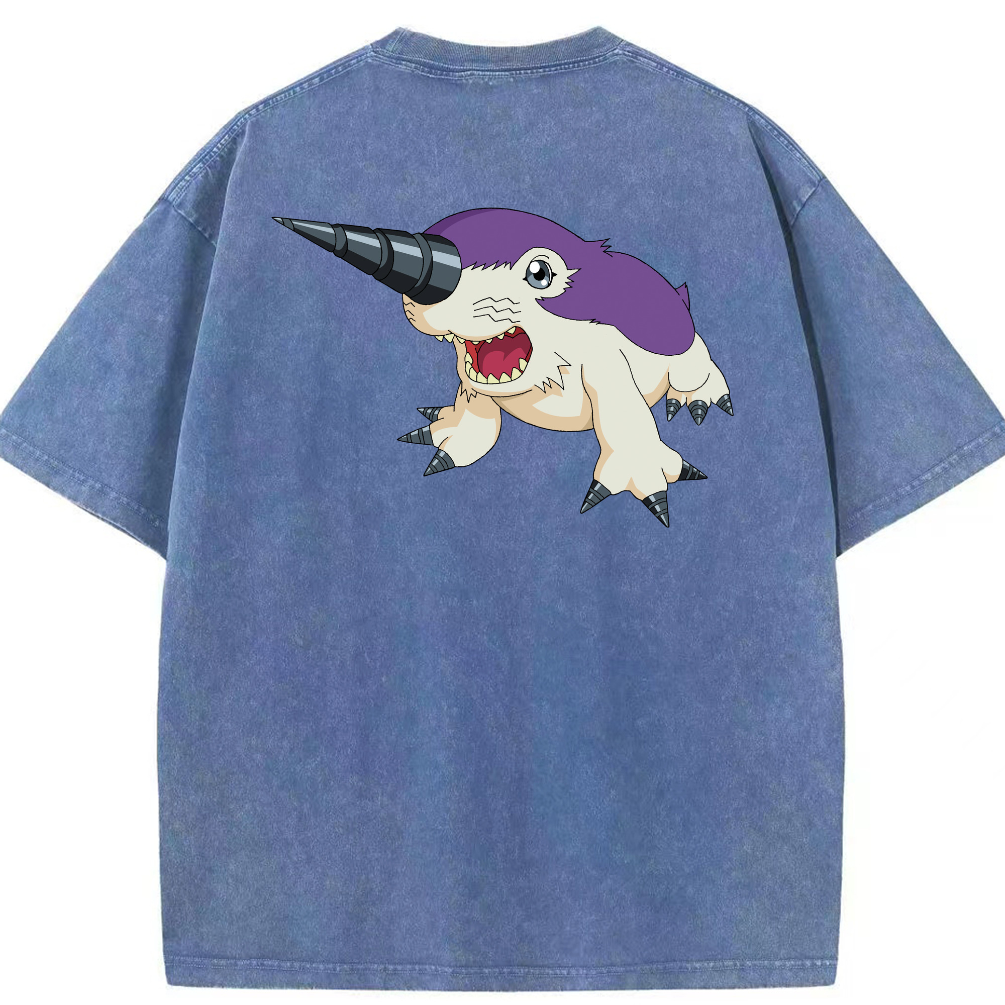 （画像用） Digimon デジタルモンスター/デジモン 綿100% ヴィンテージ風 半袖Tシャツ（背面プリント）