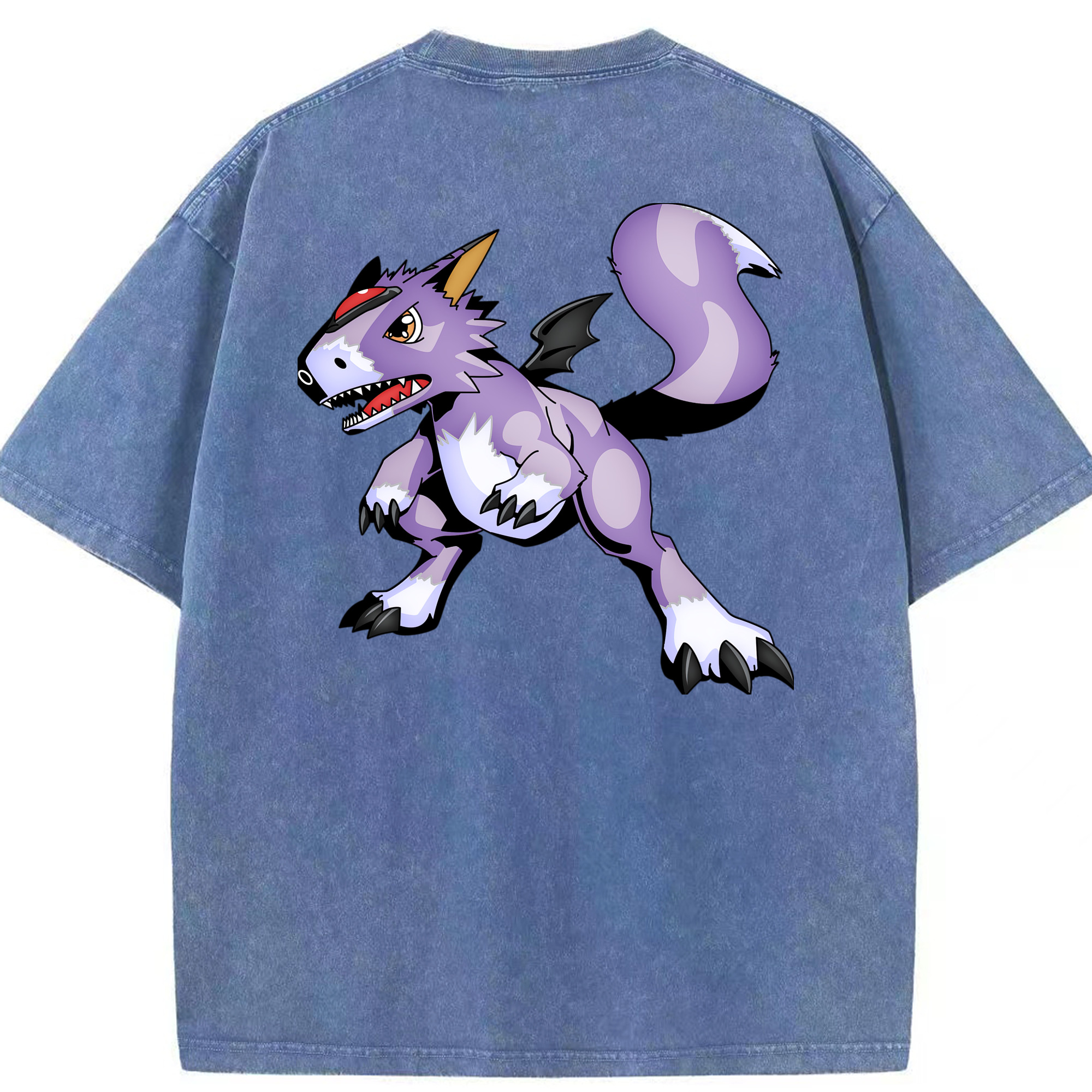 （画像用） Digimon デジタルモンスター/デジモン 綿100% ヴィンテージ風 半袖Tシャツ（背面プリント）