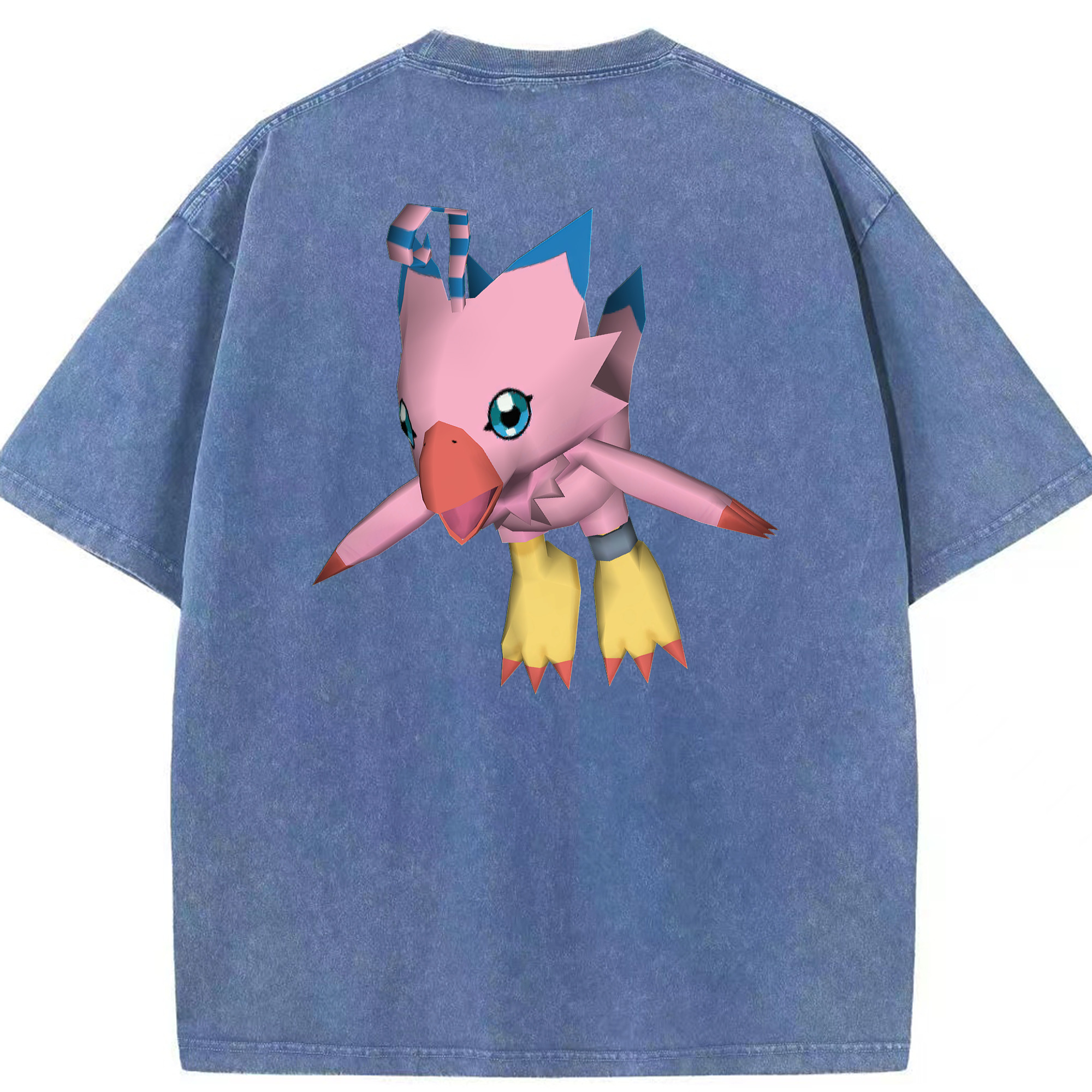 （画像用） Digimon デジタルモンスター/デジモン 綿100% ヴィンテージ風 半袖Tシャツ（背面プリント）