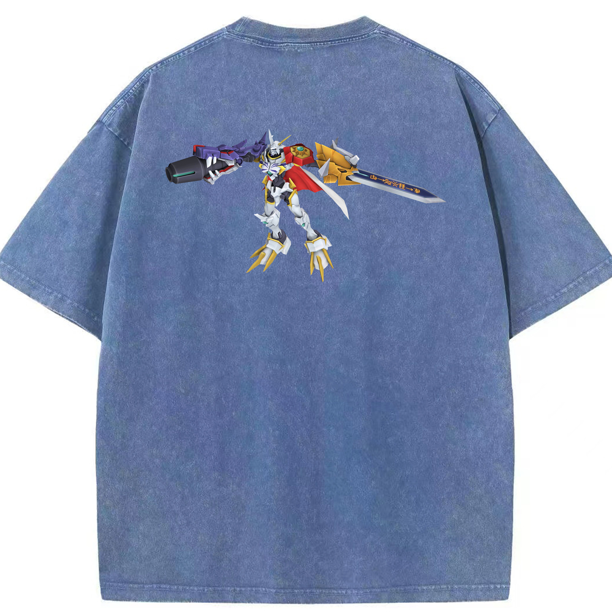 （画像用） Digimon デジタルモンスター/デジモン 綿100% ヴィンテージ風 半袖Tシャツ（背面プリント）