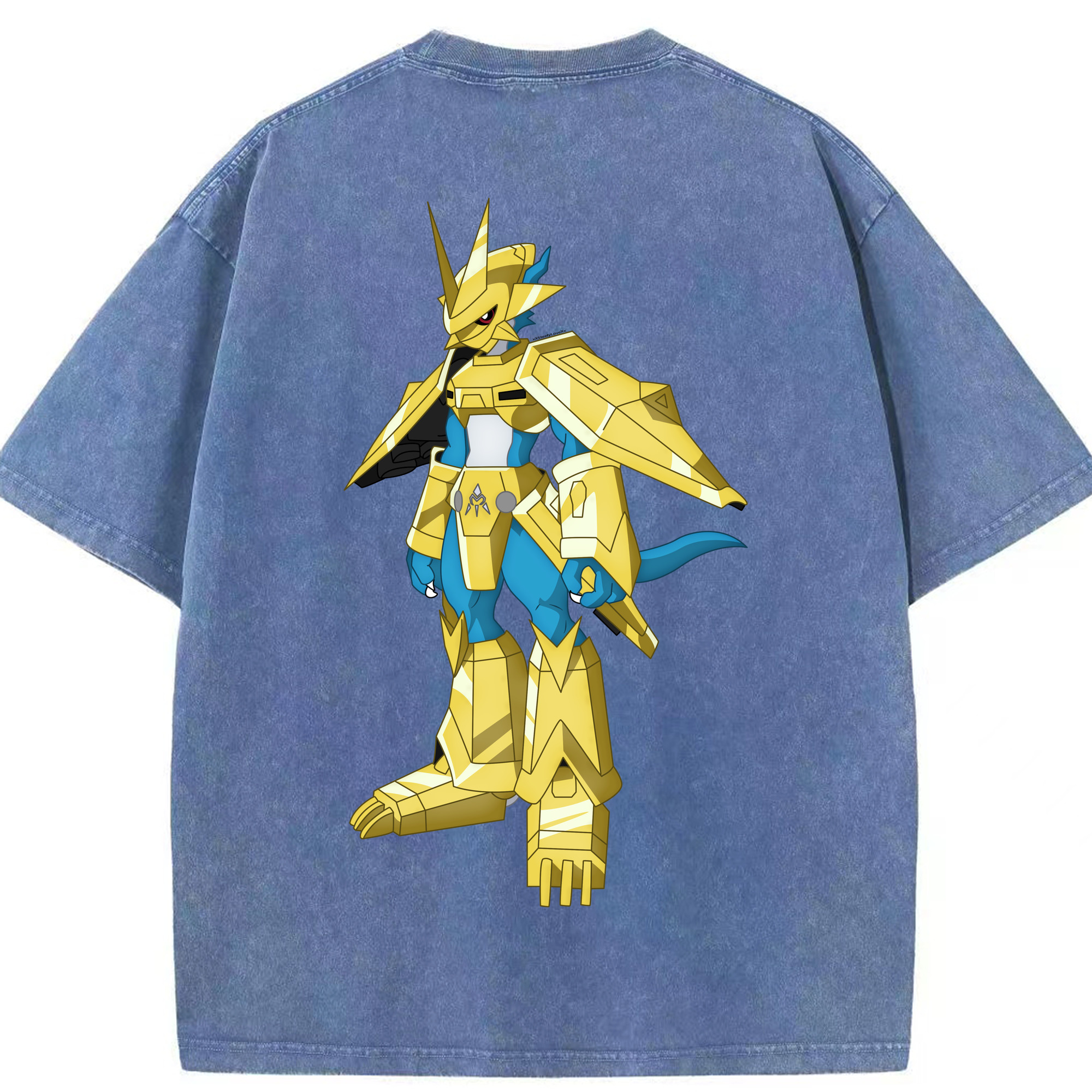 （画像用） Digimon デジタルモンスター/デジモン 綿100% ヴィンテージ風 半袖Tシャツ（背面プリント）